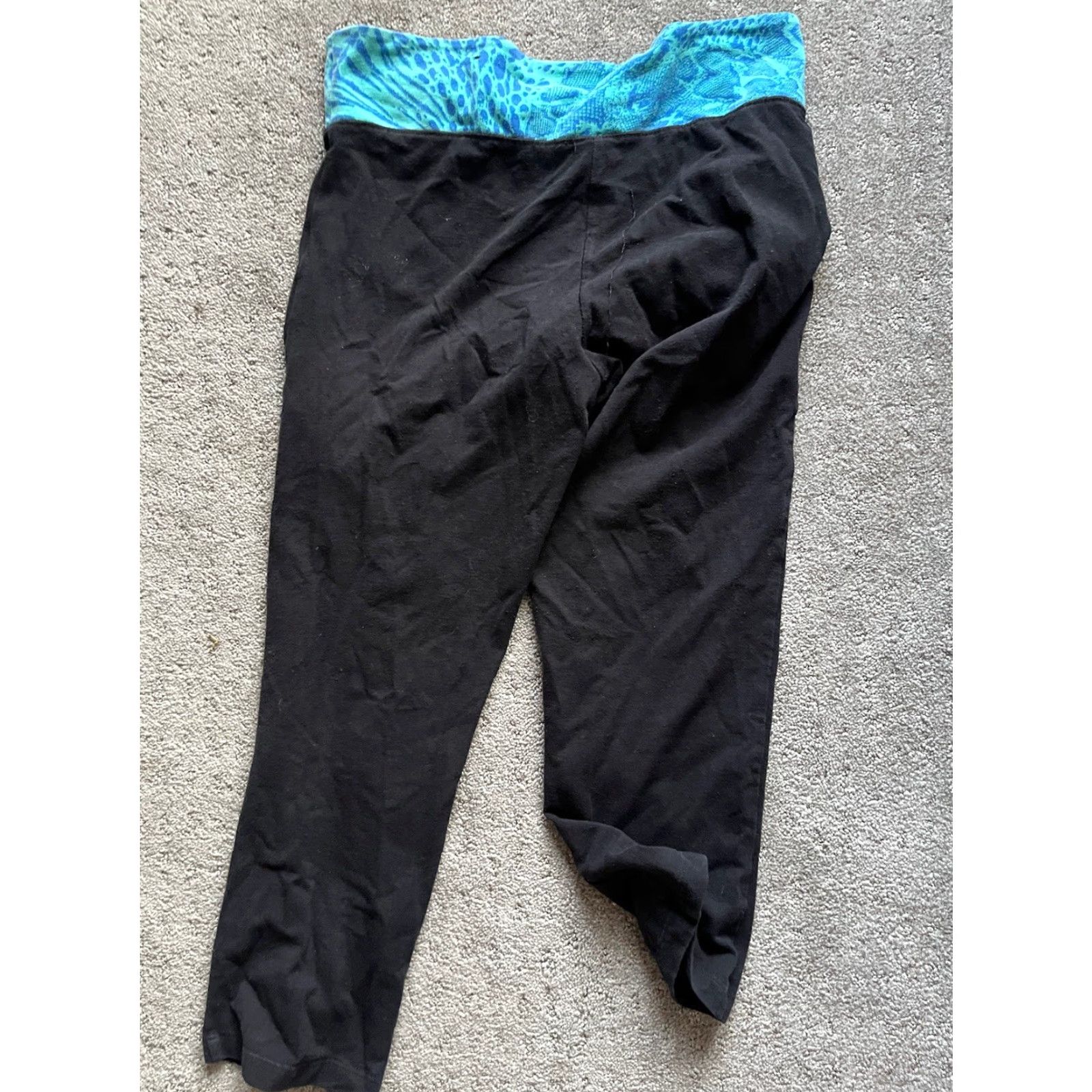 Vintage AERO Black Capri Legging Lightweight Stretch Leggings Women's L Capris Black Aero Capri Legging Activewear Size 36" / US 14 / IT 50 - 2 Thumbnail