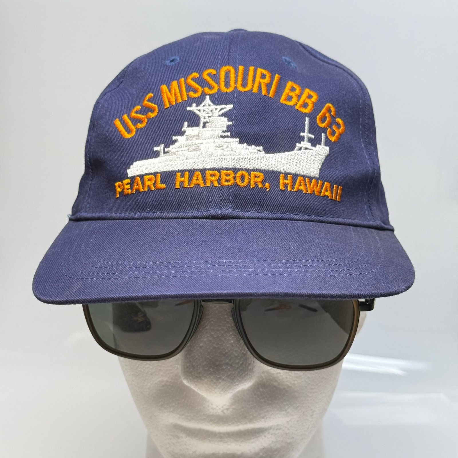 Vintage Vintage USS Missouri BB-63 Hat Pearl Harbor Hawaii Navy Ship Size ONE SIZE - 1 Thumbnail