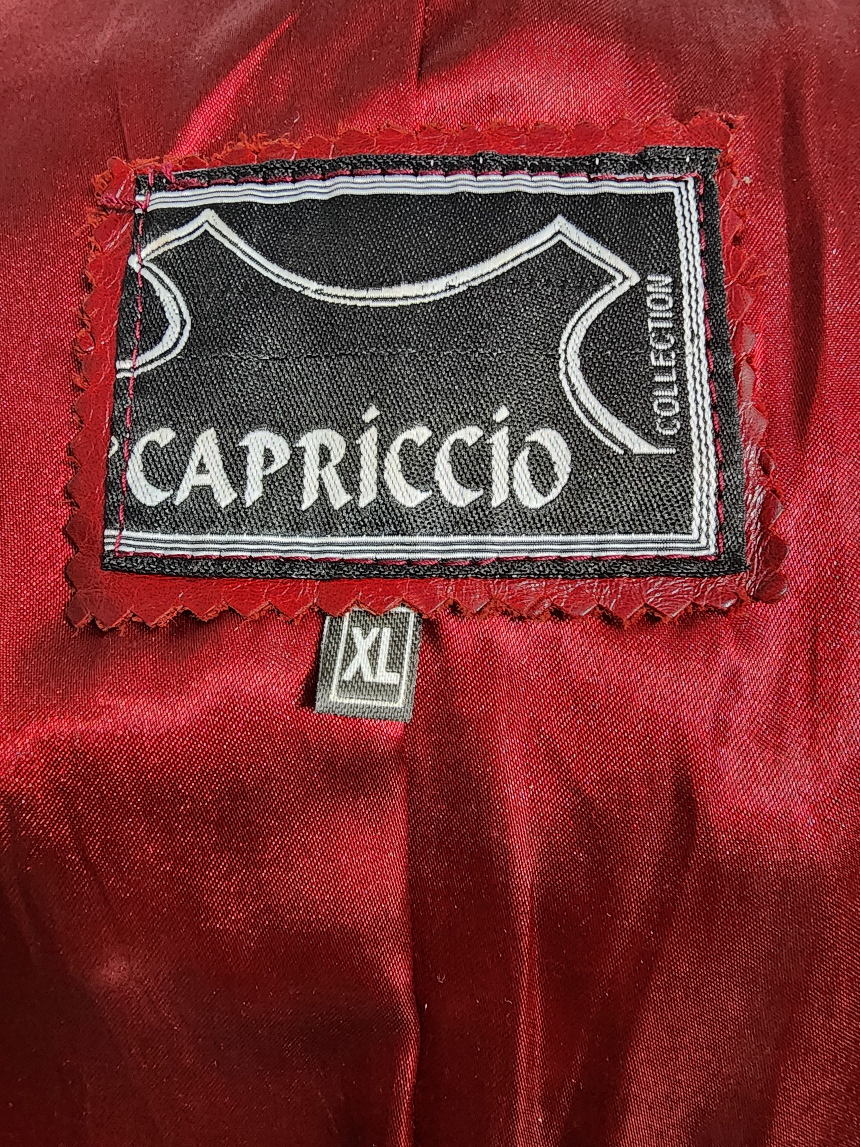 Genuine Leather Red Leather Jacket: Women's Button-Up Genuine Leather Coat Size L / US 10 / IT 46 - 9 Thumbnail