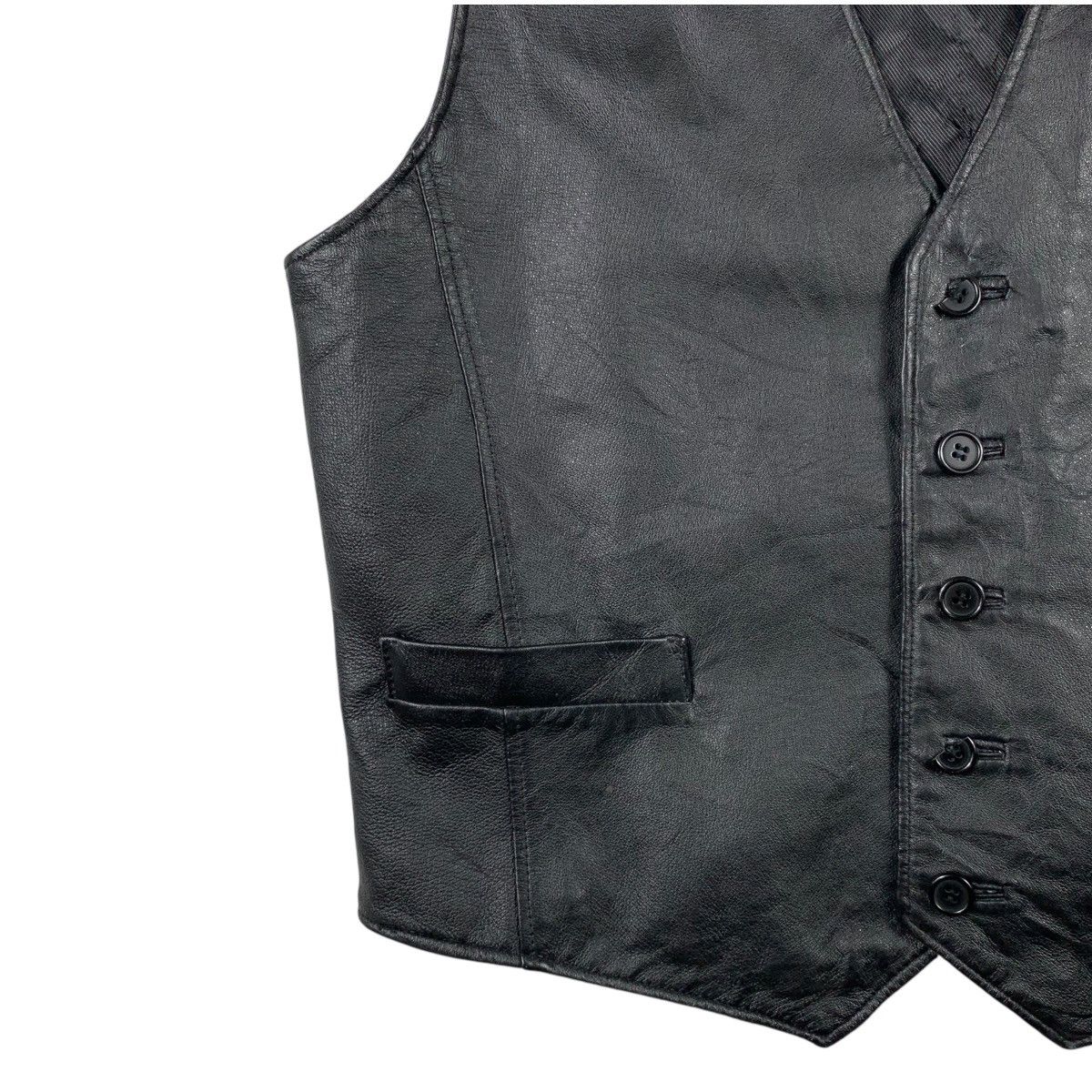 Gianni Valentino × Valentino × Vintage Vintage GIANNI VALENTINO Italy Casualwear Leathe Vest Jacket Size US L / EU 52-54 / 3 - 5 Thumbnail