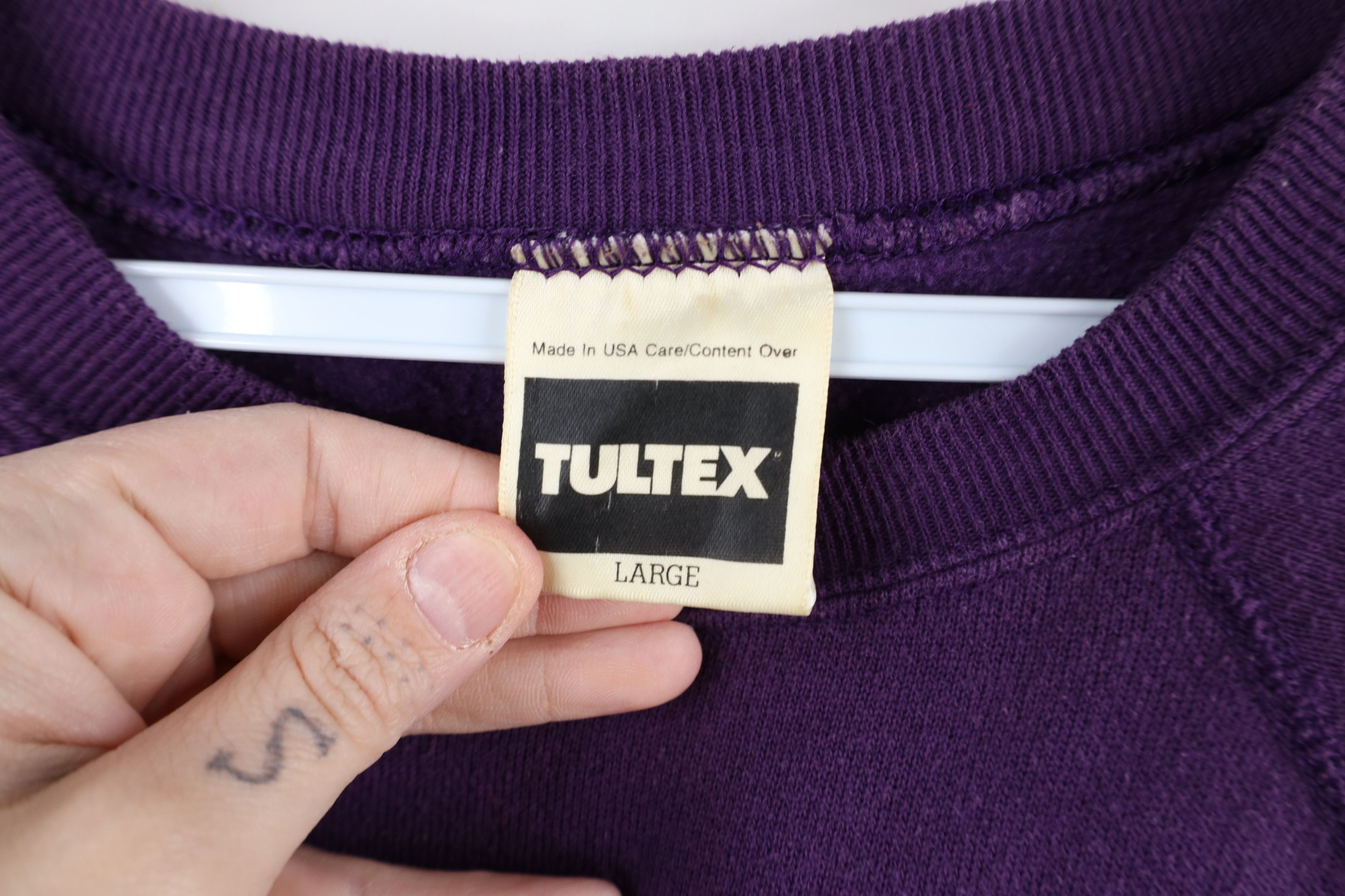 Vintage Vintage 90s Streetwear Blank Raglan Crewneck Sweatshirt USA Size L / US 10 / IT 46 - 8 Thumbnail