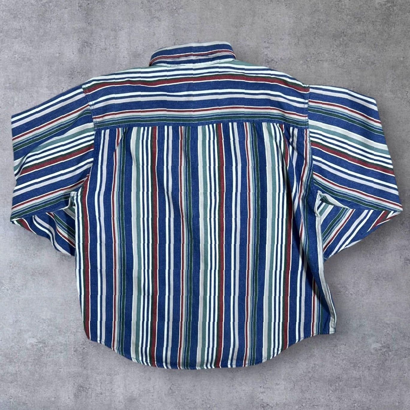 Vintage VINTAGE Thums Up Multi Colour Striped Cotton Long Sleeve Button-Up Shirt Large XL Men Size US L / EU 52-54 / 3 - 2 Thumbnail