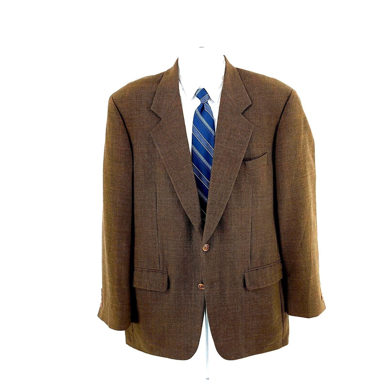 Samuelsohn Samuelsohn Super 100s Tweed Wool Cashmere Check 2 Button Spo Size 42L - 4 Thumbnail