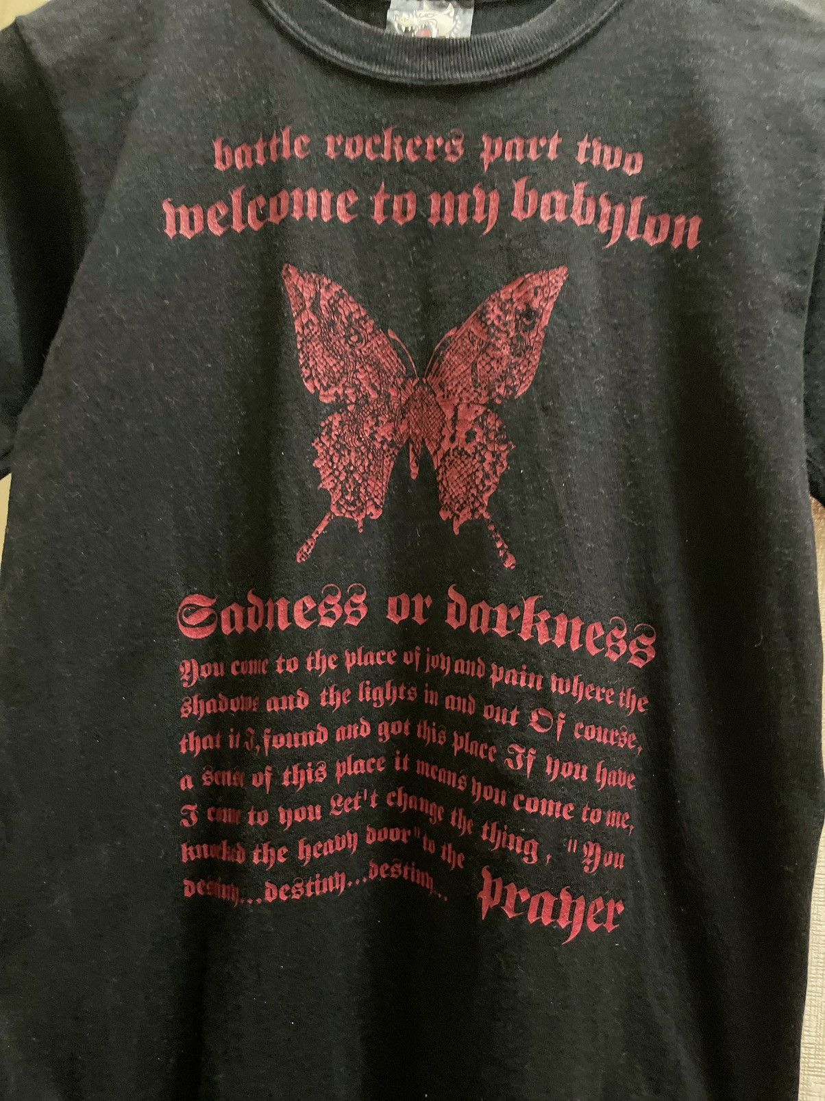 Band Tees × Japanese Brand BATTLE ROCKERS BABYLON TEE Size US S / EU 44-46 / 1 - 3 Thumbnail