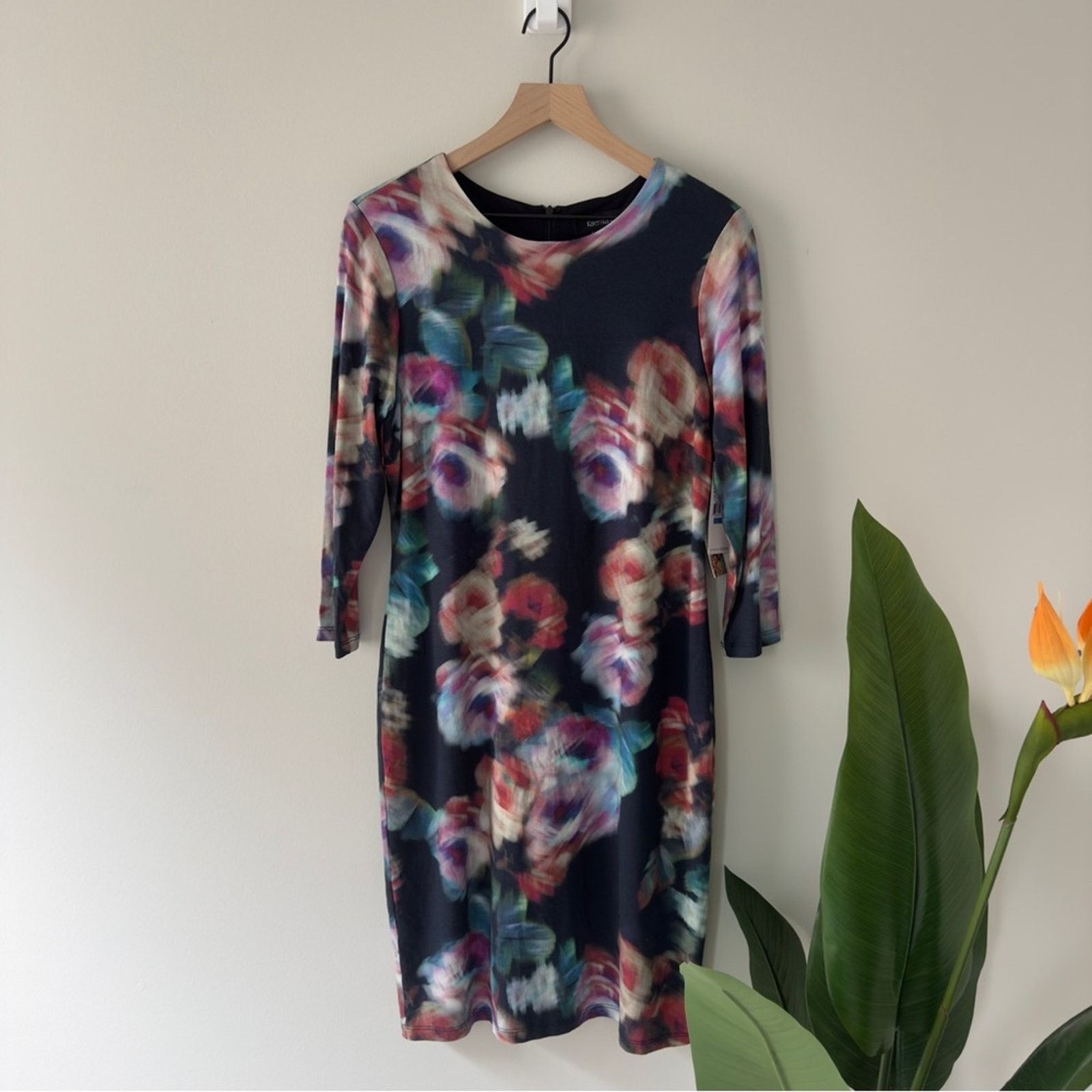Karen Kane Avant Garden Abstract Dress Floral Sheath Dress