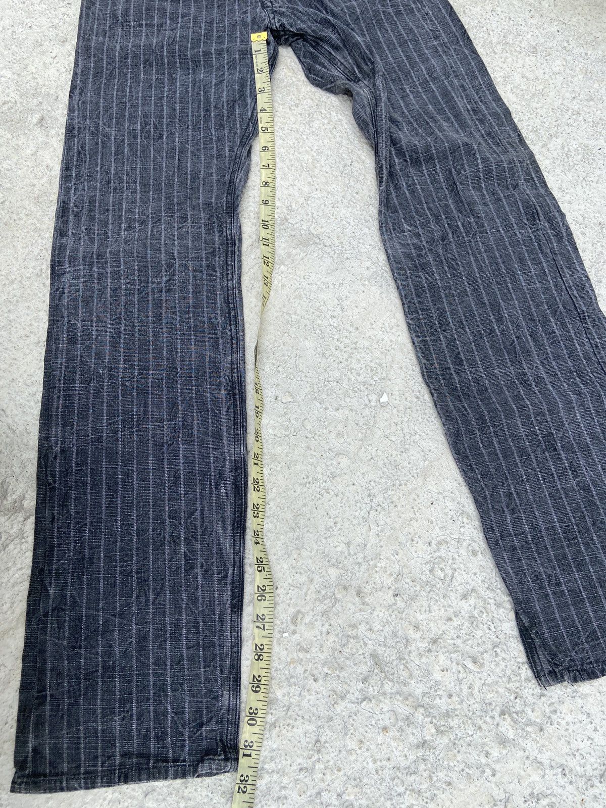 If Six Was Nine × Japanese Brand × Vintage Vintage Hickory Stripe Denim Size US 30 / EU 46 - 7 Thumbnail