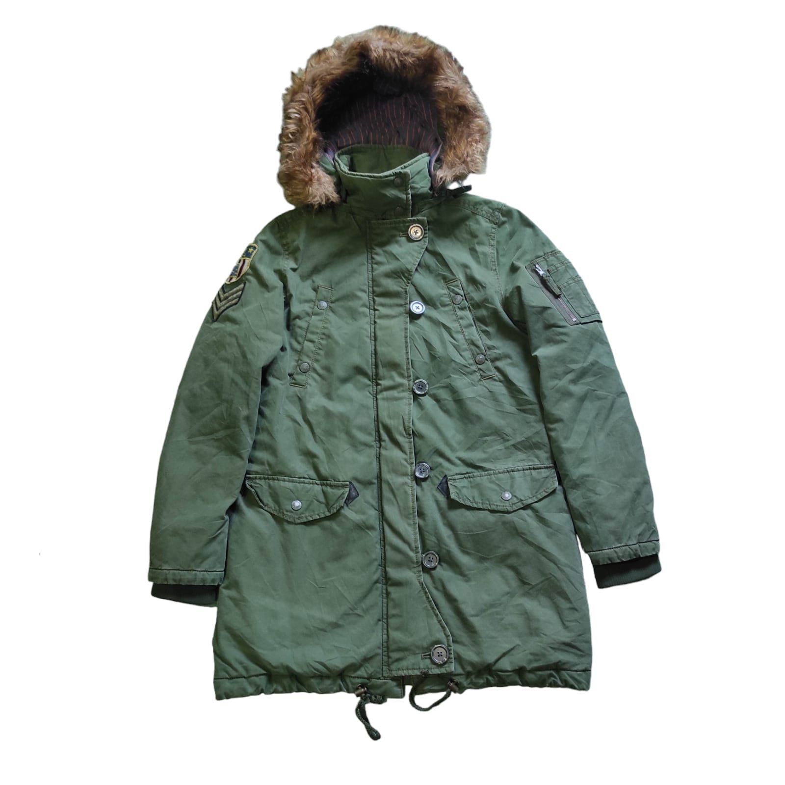 Levi's Vintage Clothing Vintage Levis US Military Parka Fur Hoodie Jacket Size US S / EU 44-46 / 1 - 2 Thumbnail