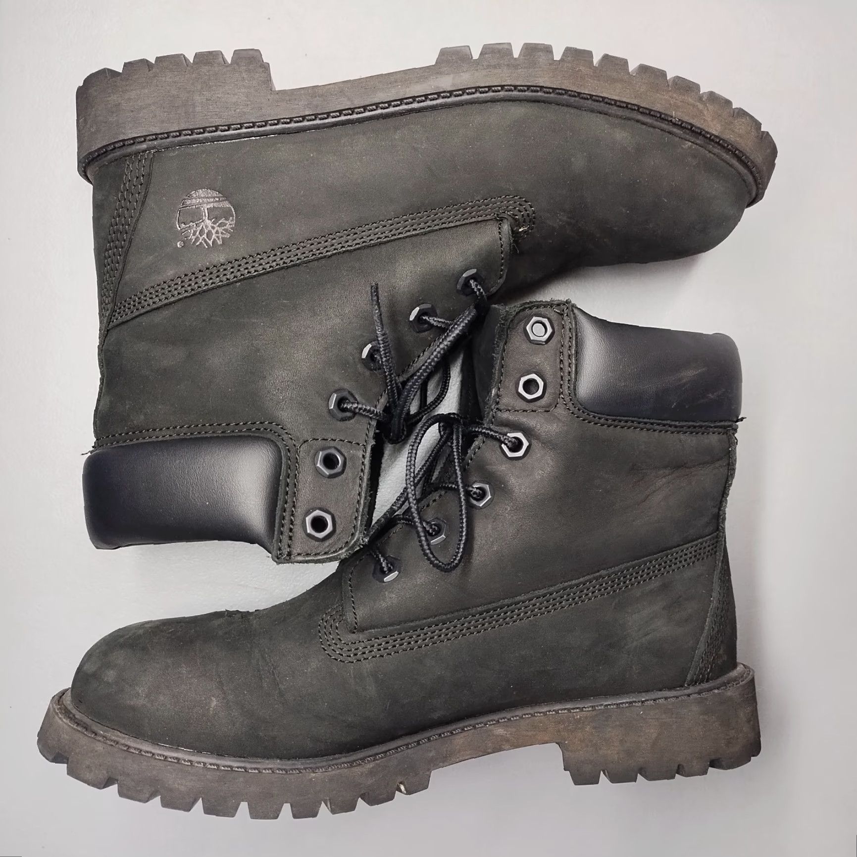 Timberland Timberland Womens US 6.5M Boots Black Leather Waterproof Lace Up Size US 7 / IT 37 - 4 Thumbnail