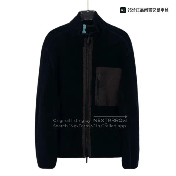 Ermenegildo Zegna Zegna Men's Cotton Zip Teddy Fleece Jacket. Size US XS / EU 42 / 0 - 1 Thumbnail