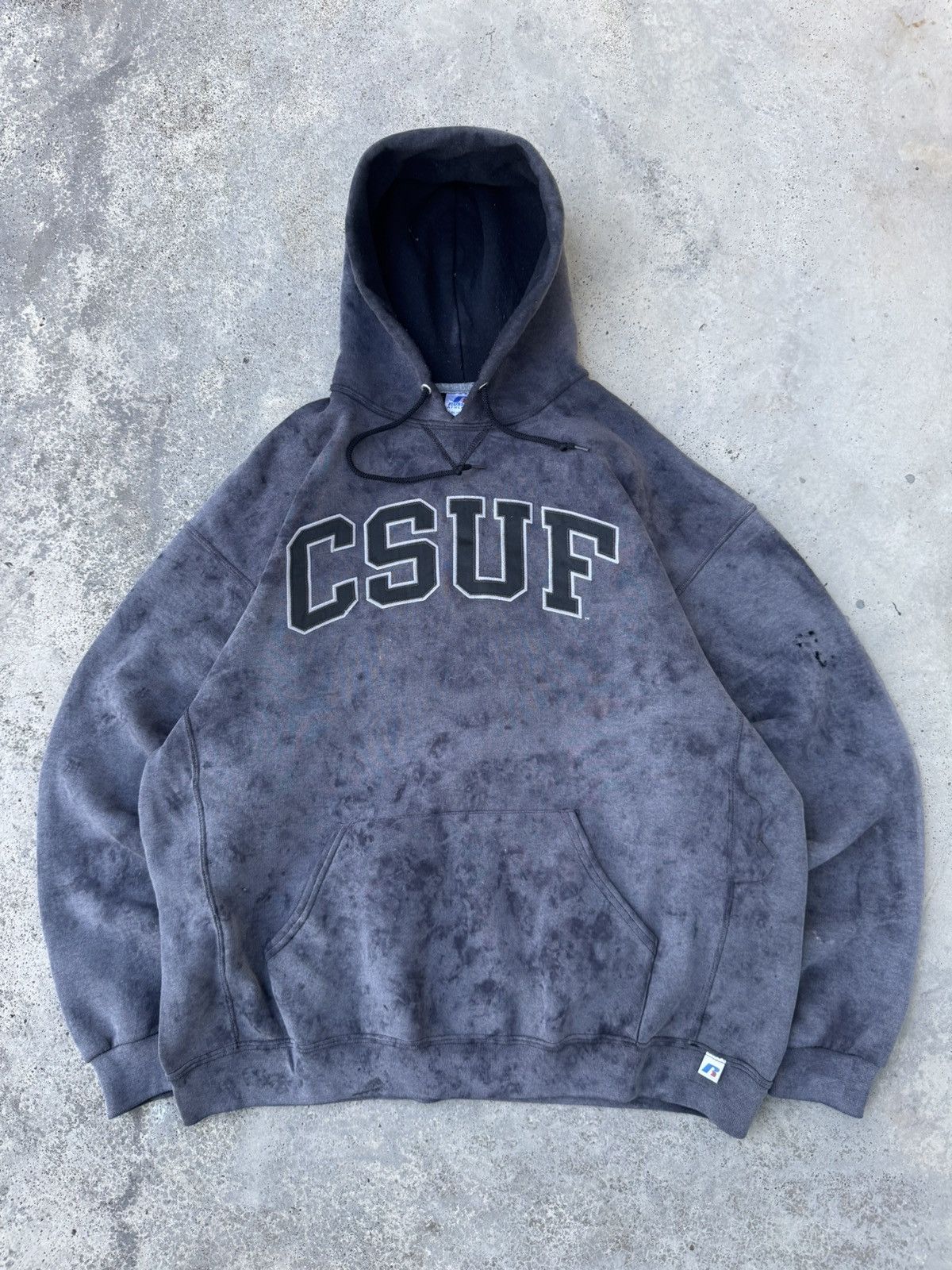 Russell Athletic Distressed Vintage Y2K Sun Faded CSUF Russell Hoodie Size US XL / EU 56 / 4 - 1 Thumbnail