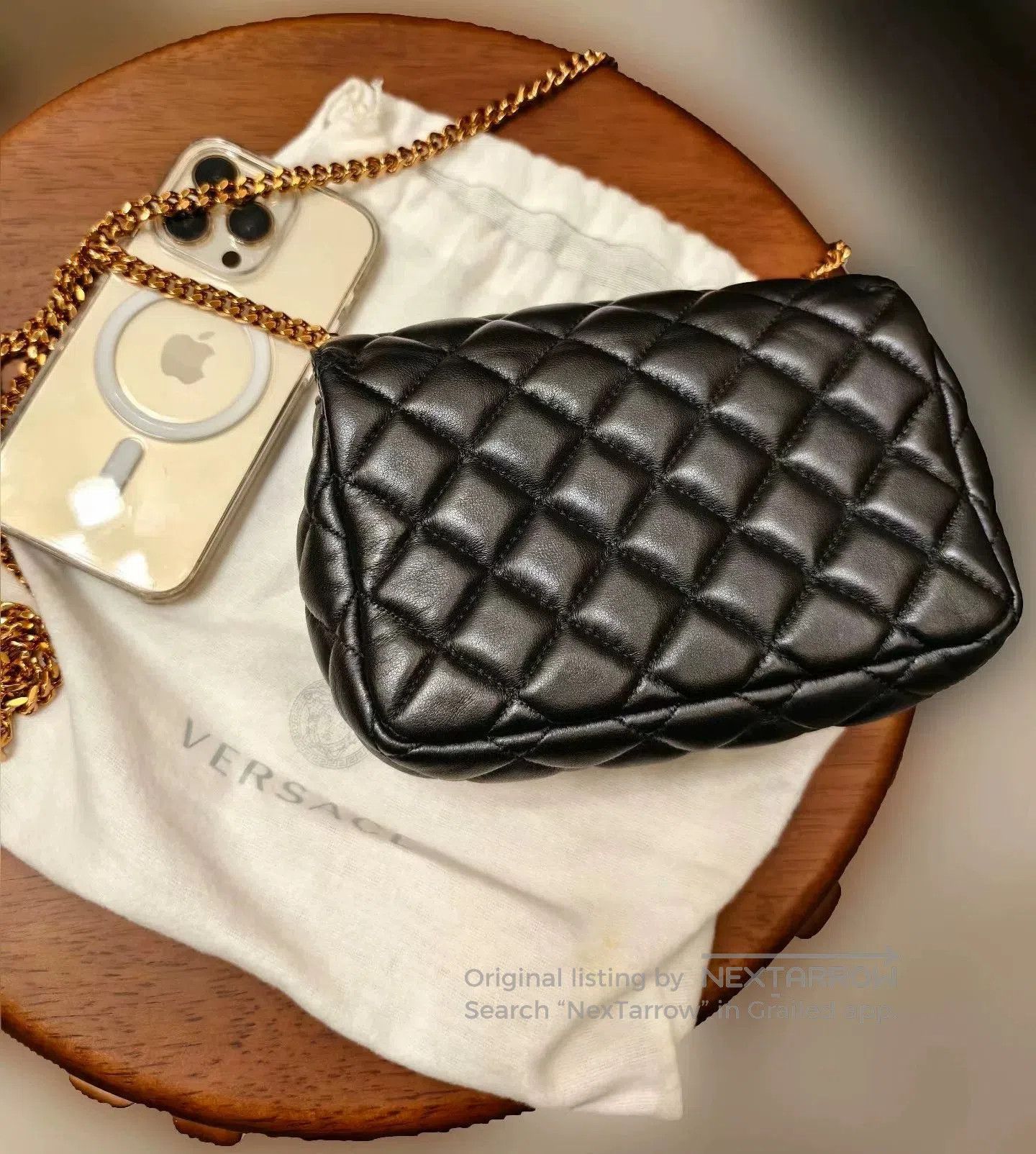 Versace Versace Black Quilted Chain Bag. Size ONE SIZE - 5 Thumbnail