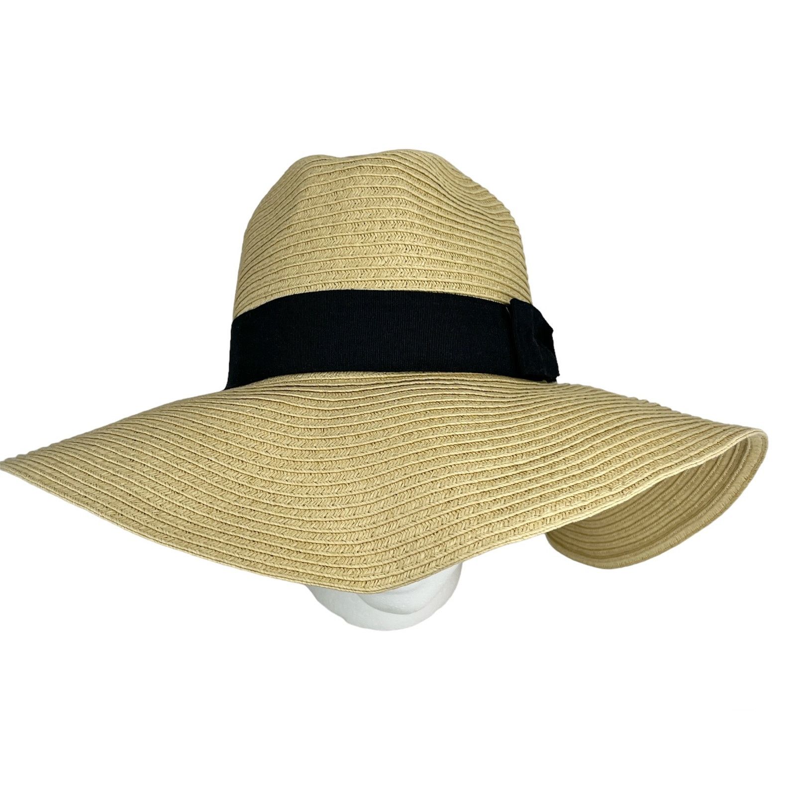 Gap GAP Womens Packable Sun Hat Wide Brim Beige Black New Size ONE SIZE - 4 Thumbnail
