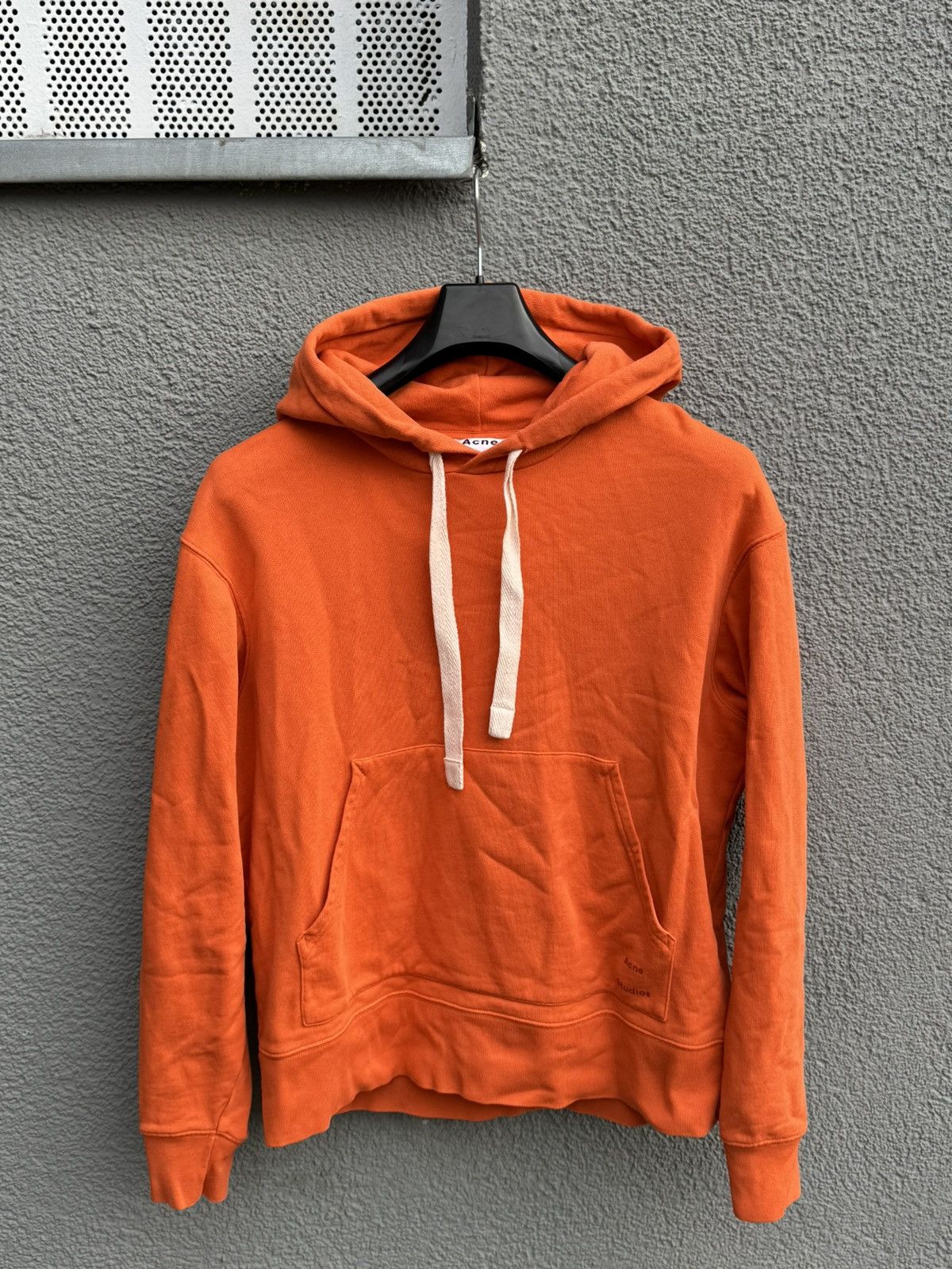 image of Acne Studios Fellis Logo Hoodie in Orange, Men's (Size Medium)