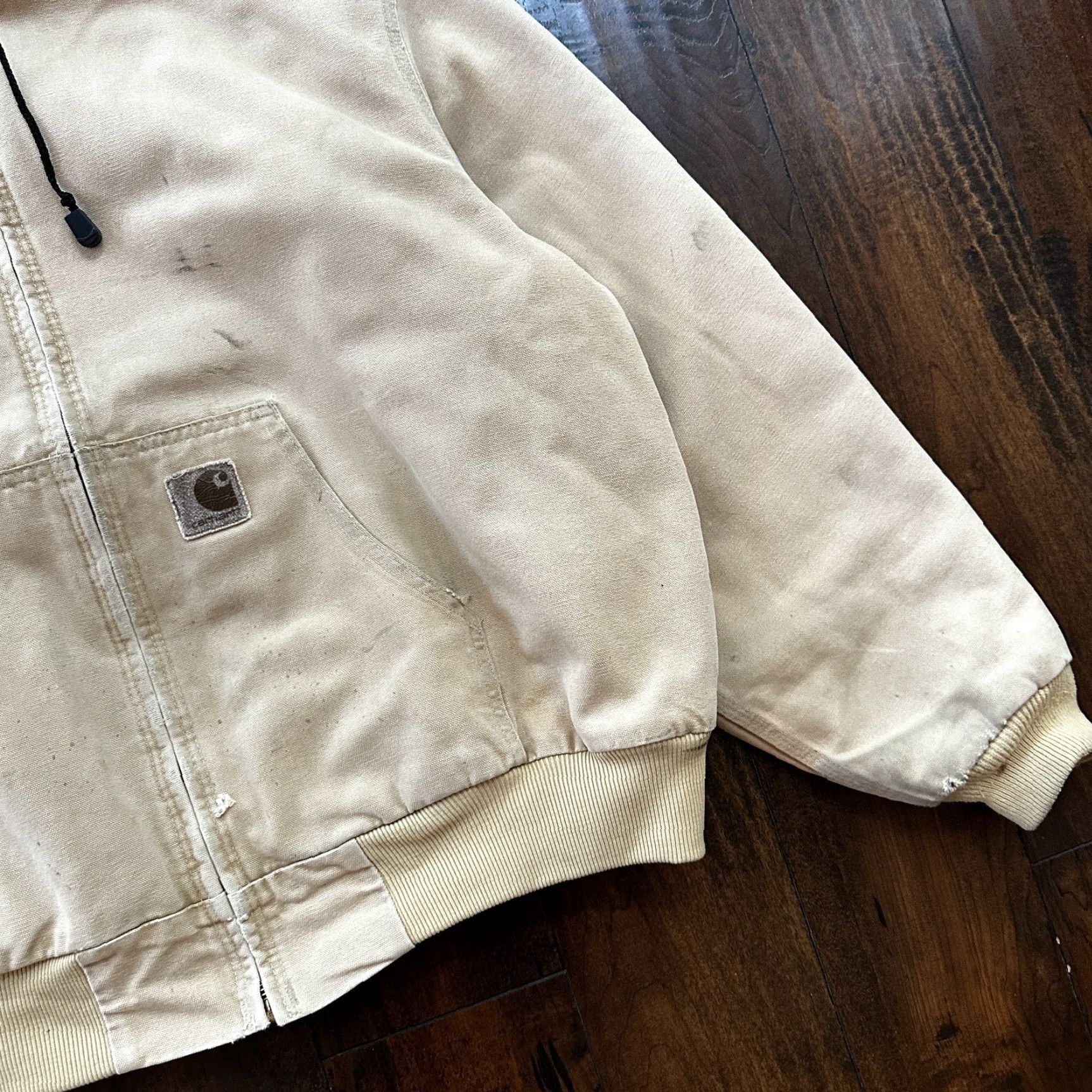 Carhartt VTG Carhartt Hooded Quilted Lined Tan Duck Canvas Jacket JQ295 2XL Men Size US XXL / EU 58 / 5 - 4 Thumbnail
