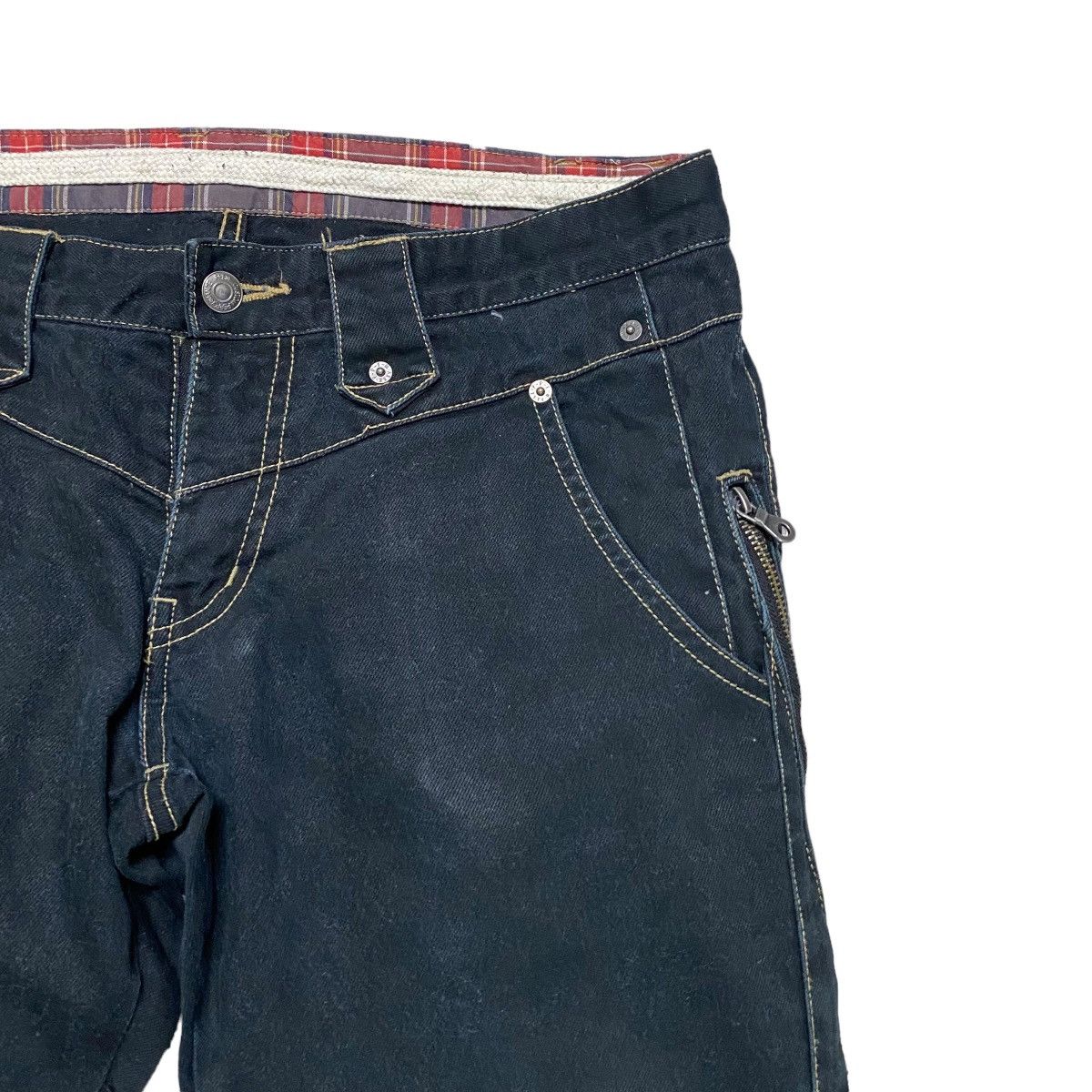 PPFM PPFM Checkered Denim Jeans Cropped Size US 31 - 6 Thumbnail