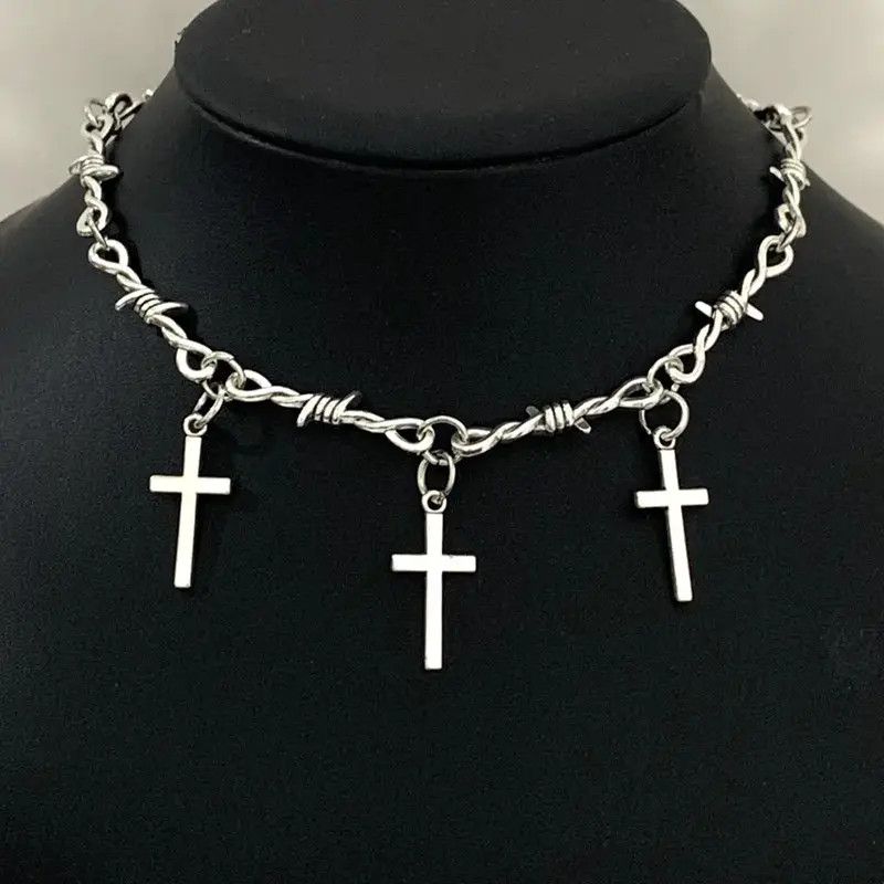 Jewelry Small wire Brambles Cross Necklace Size ONE SIZE - 2 Thumbnail