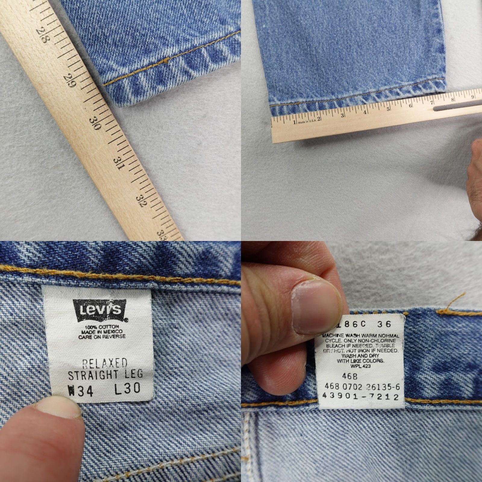 Levi's VINTAGE Levi's Jeans Mens 34x30 Blue Denim 560 Relaxed Straight Baggy Y2K Jeans Mens Size US 34 / EU 50 - 9 Thumbnail