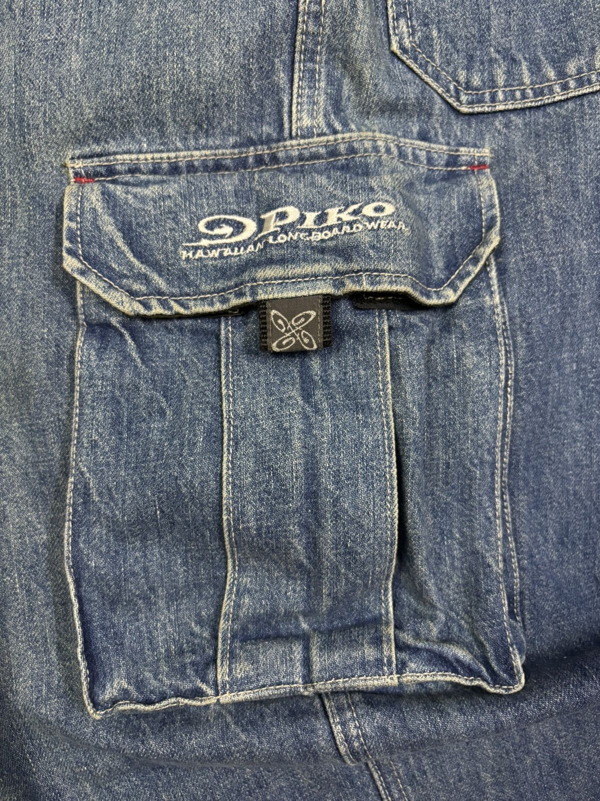 JNCO Vintage Y2K Japanese Brand Piko Baggy Cargo Jeans Size US 29 - 6 Thumbnail