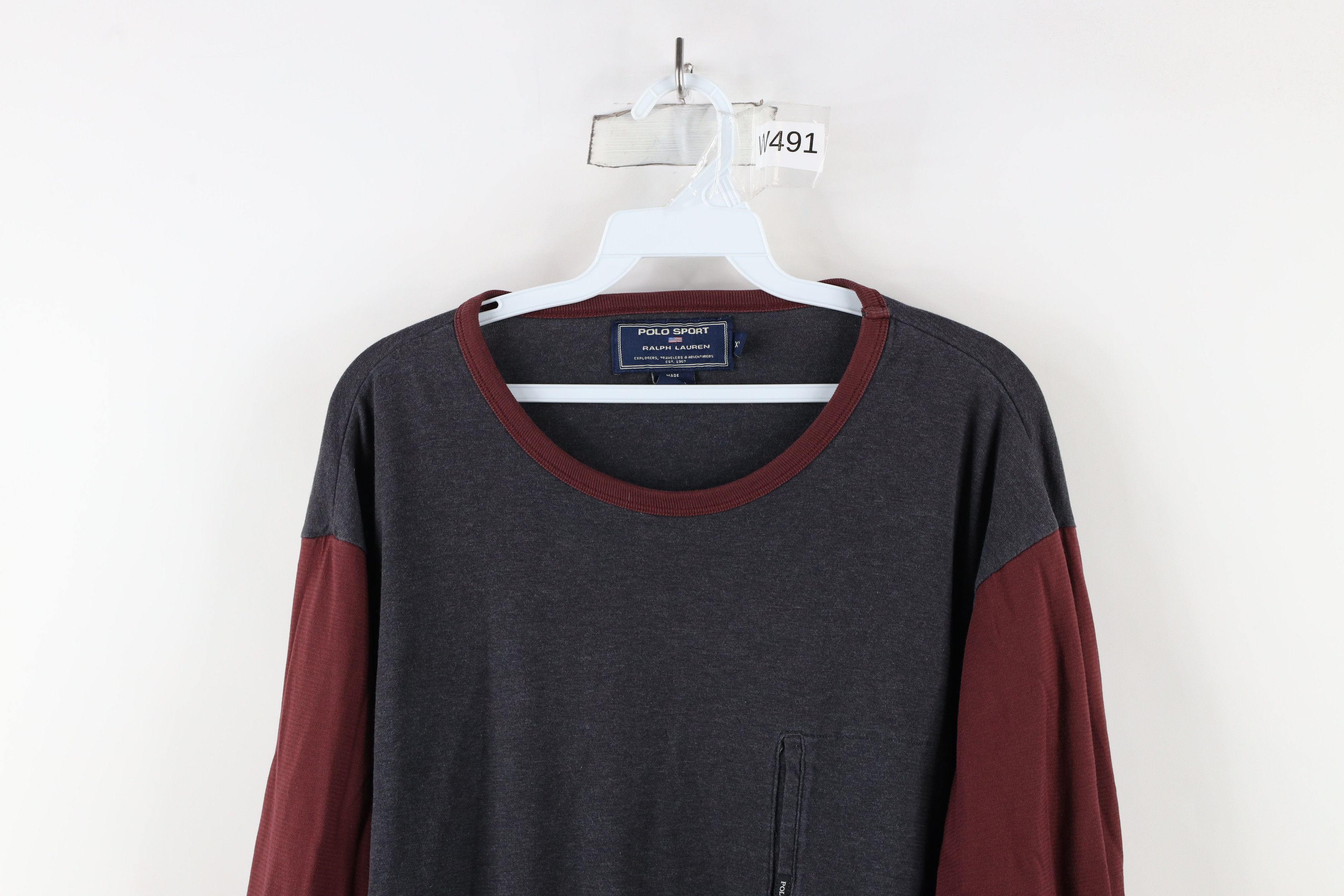 Ralph Lauren × Vintage Vintage 90s Polo Sport Ralph Lauren Long Sleeve T-Shirt Size US XXL / EU 58 / 5 - 2 Thumbnail