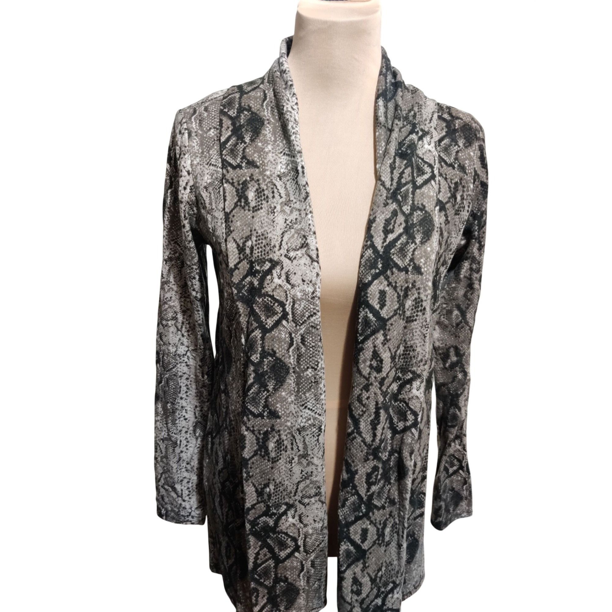 Other Gibson Cardigan Snake Print Size S Open Front Duster Gray St Size S / US 4 / IT 40 - 11 Thumbnail