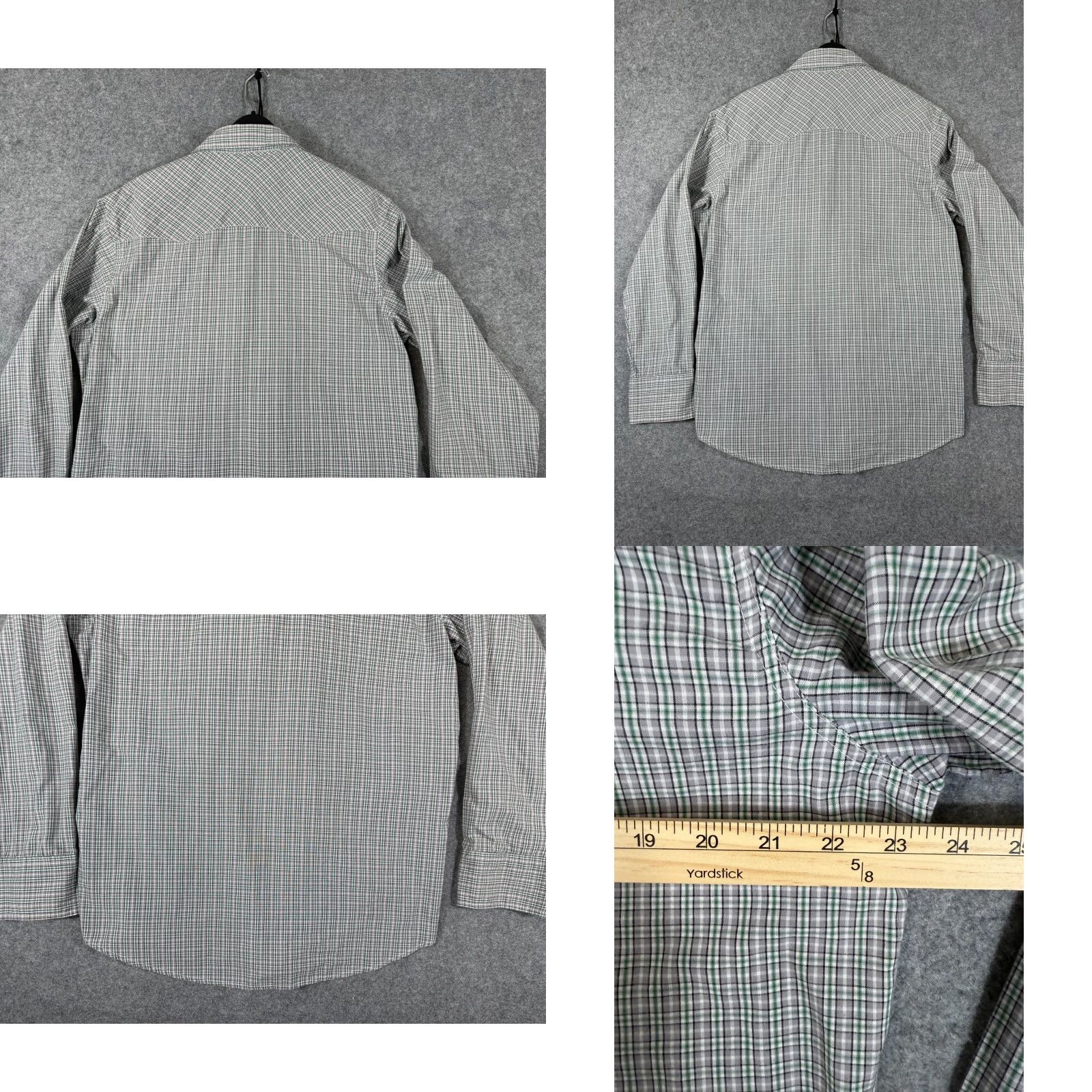 Wrangler Wrangler Wrancher Western Shirt Mens L Green Gray Plaid Pearl Snap Front Cowboy Size US L / EU 52-54 / 3 - 8 Thumbnail