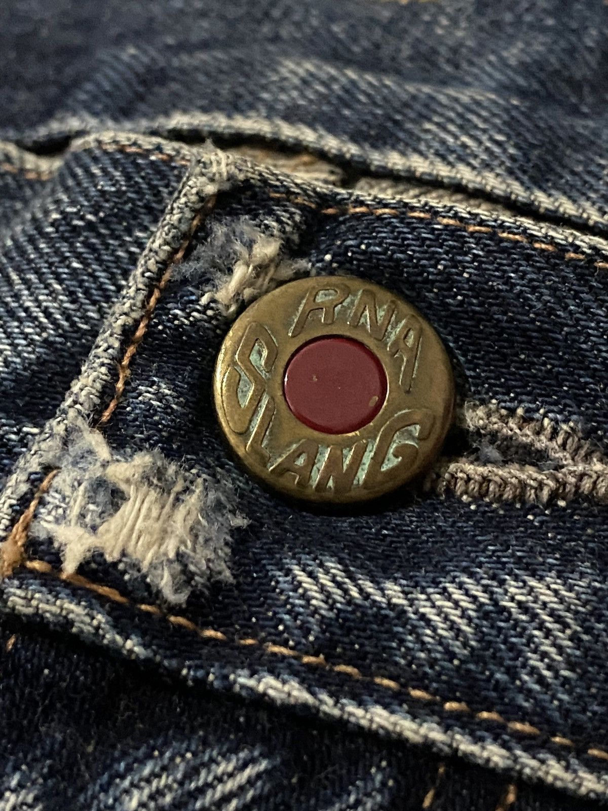 If Six Was Nine × Japanese Brand × Le Grande Bleu (L.G.B.) Rna Slang Inc Japan Selvedge Dirty Mud Washed Wax Pocket Size US 30 / EU 46 - 13 Thumbnail