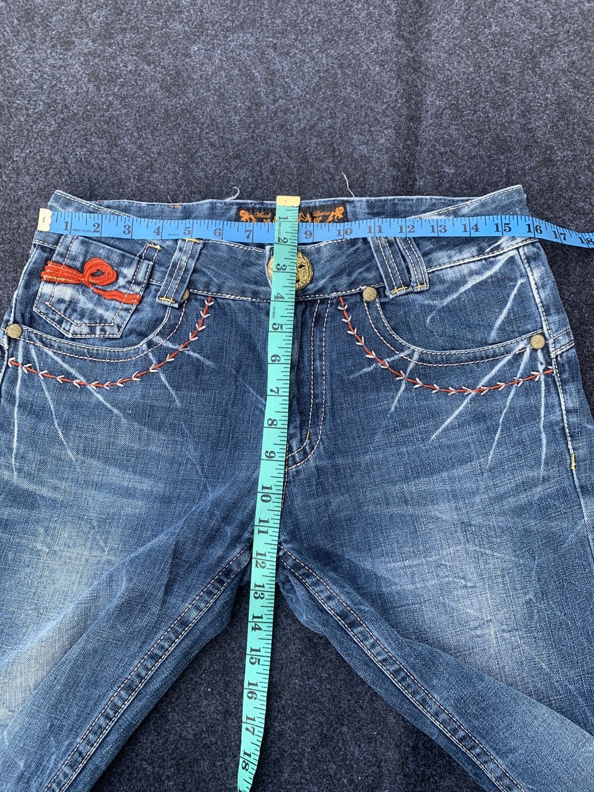 Japanese Brand Riobera Embroidered Flare Jeans Vintage Japanese Denim Size US 32 / EU 48 - 3 Thumbnail