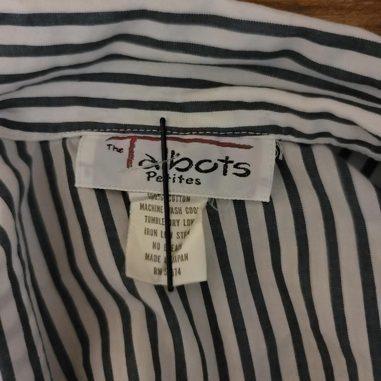 Other Talbots Women's Stripe Button-Up Shirt 100% Cotton Sz M Size M / US 6-8 / IT 42-44 - 2 Thumbnail