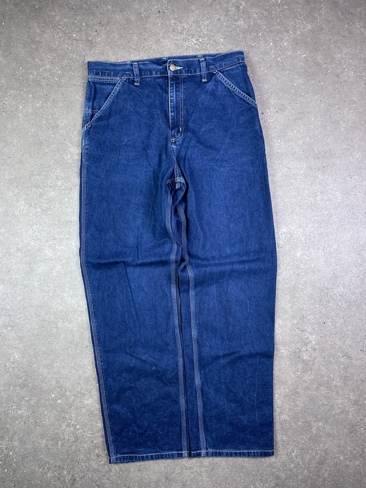 Carhartt × Vintage Vintage Carhartt Simple Denim Work Pants Size US 32 / EU 48 - 2 Thumbnail
