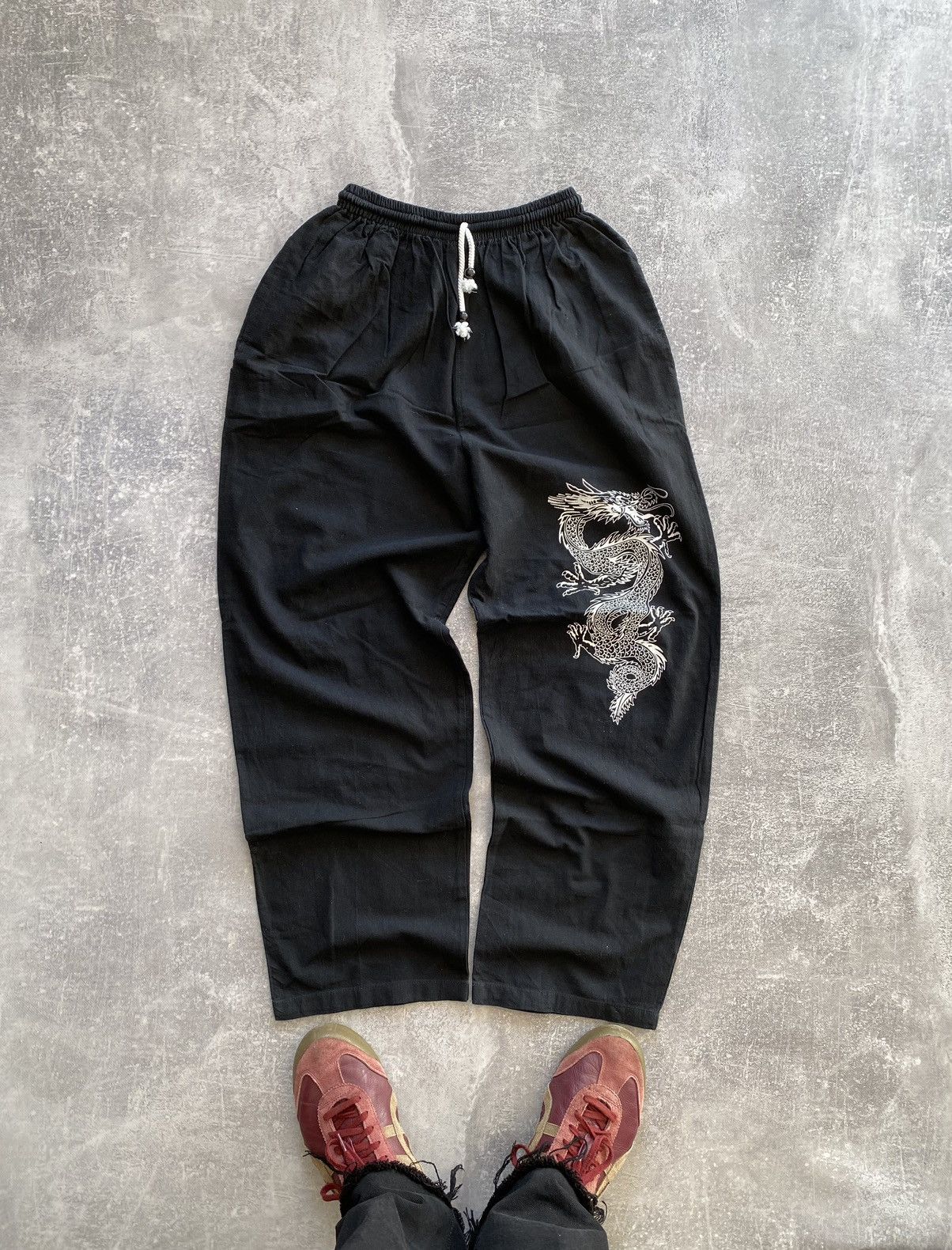Japanese Brand × Seditionaries × Vintage Vintage Japanese Dragon Baggy Pants Size US 31 - 1 Thumbnail