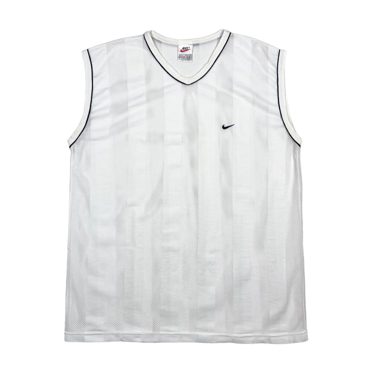 Nike × Vintage Vintage Nike Y2K Swoosh Logo Mesh Tank Top Size US L / EU 52-54 / 3 - 2 Thumbnail
