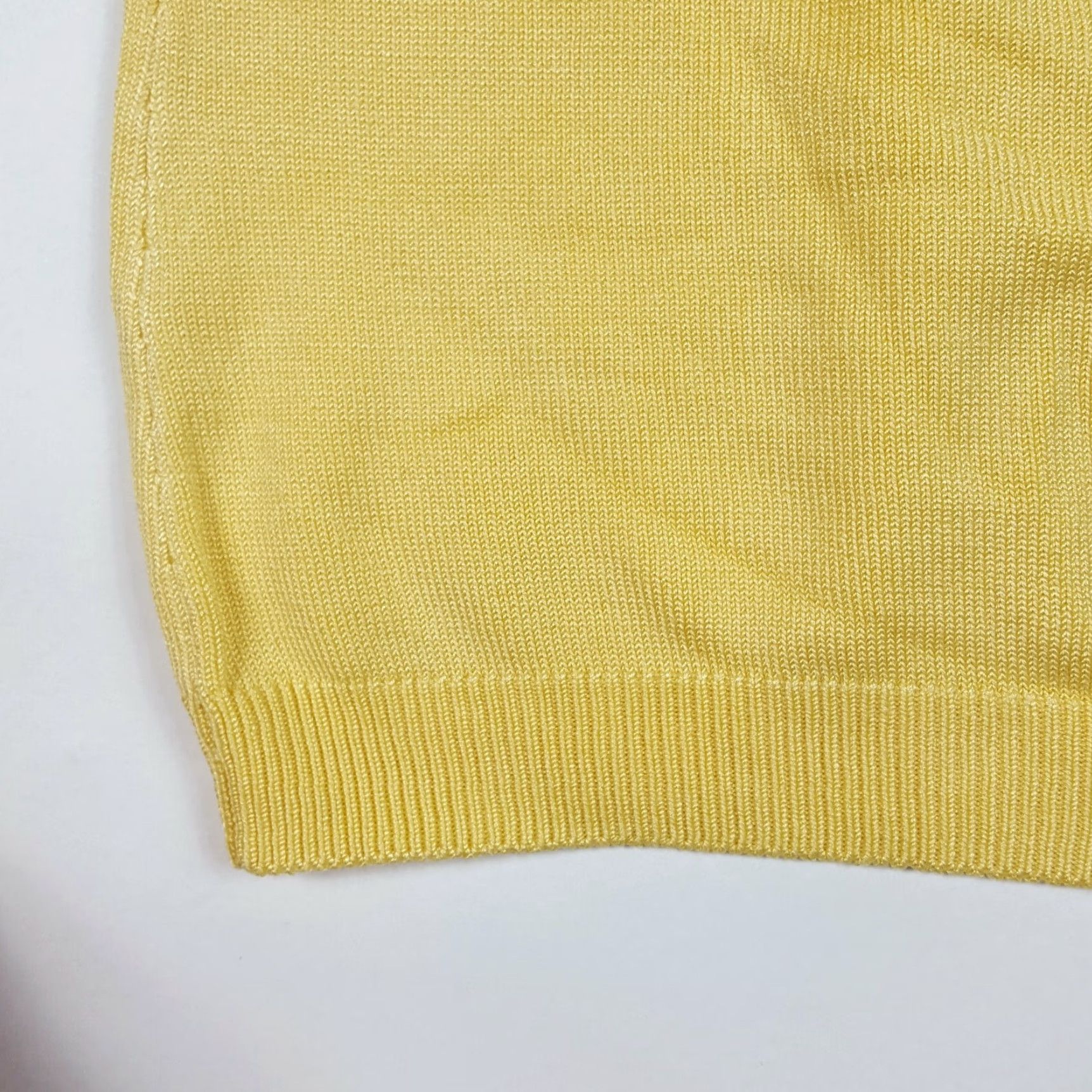 Vintage VINTAGE Jamie Sadock Top Kimono Women's Size S Yellow Silk Knit Luxury Polo Preppy 90s Womens Size S / US 4 / IT 40 - 4 Thumbnail