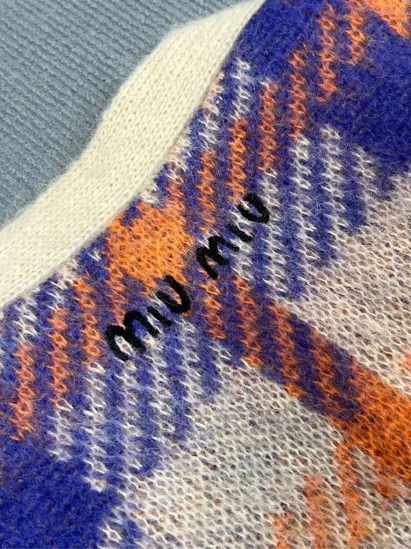 Miu Miu Miu Miu Color Block Wool Cardigan Sweater . Size XS / US 0-2 / IT 36-38 - 3 Thumbnail