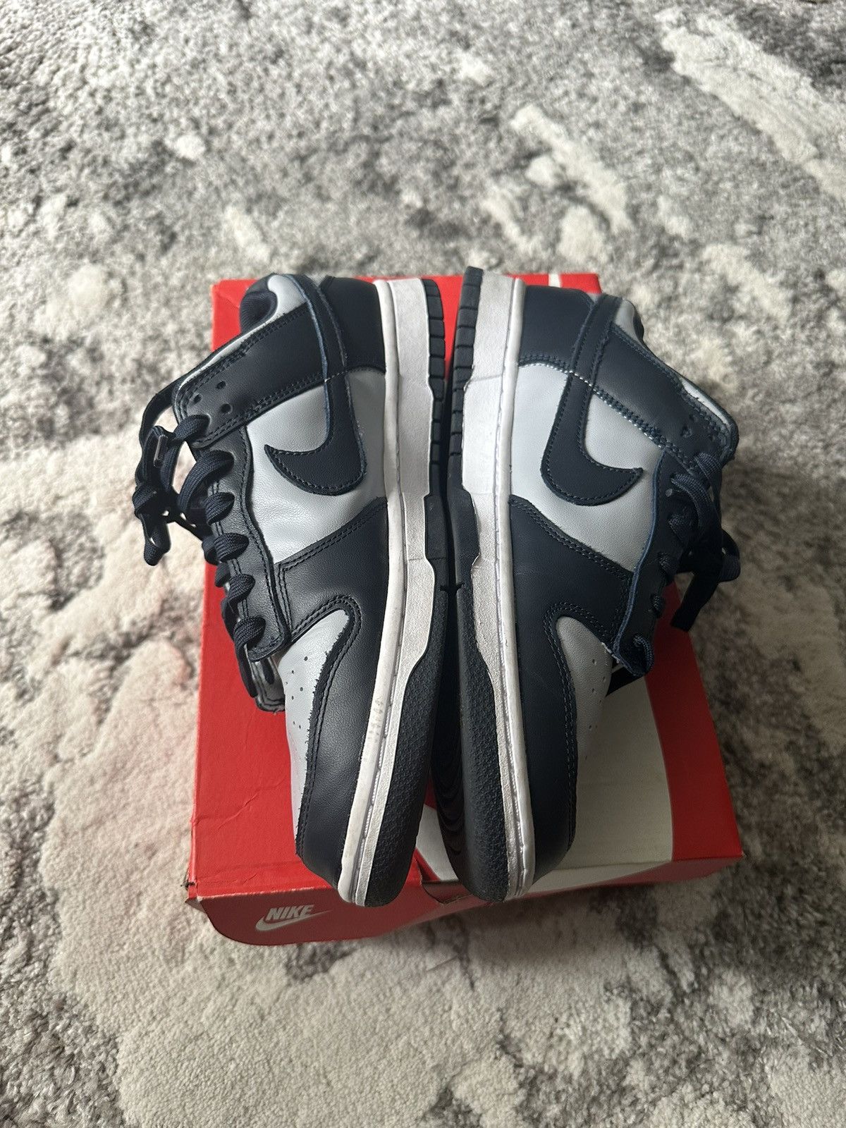 image of Nike Dunk Low Georgetown Shoes in Midnight Navy, Men's (Size 10)