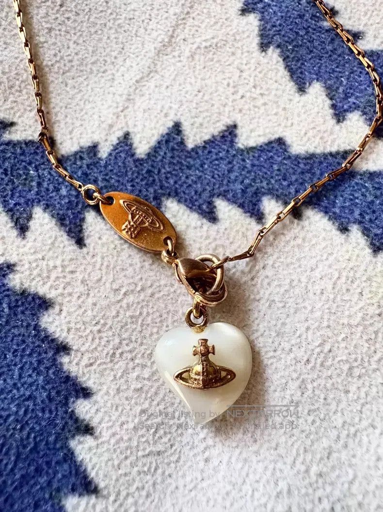 Vivienne Westwood Vivienne Westwood 3D heart mother-of-pearl bracelet Size ONE SIZE - 1 Thumbnail