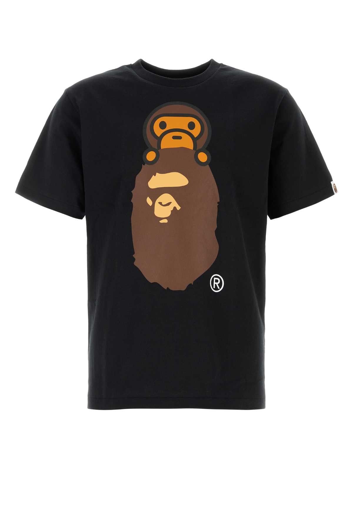 Bape Black Cotton Milo On Ape Head T-Shirt Size US XL / EU 56 / 4 - 1 Thumbnail