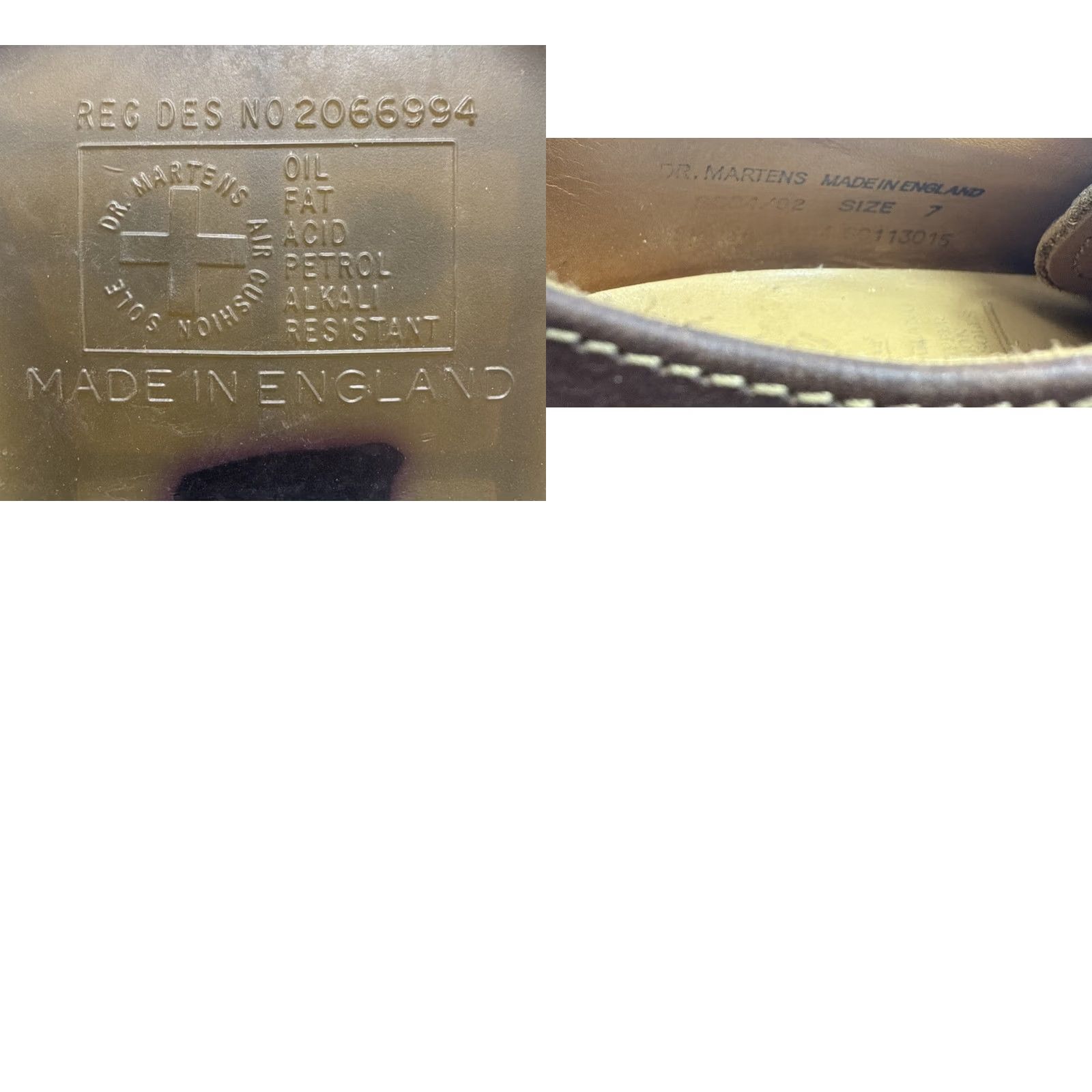 Dr. Martens VINTAGE Dr. Martens Brogues Made In England Mens 7 Womens 8.5 Wingtip Chunky Platform Brown Leather Grunge 90s Mens Womens Shoes Size US 7 / IT 37 - 8 Thumbnail