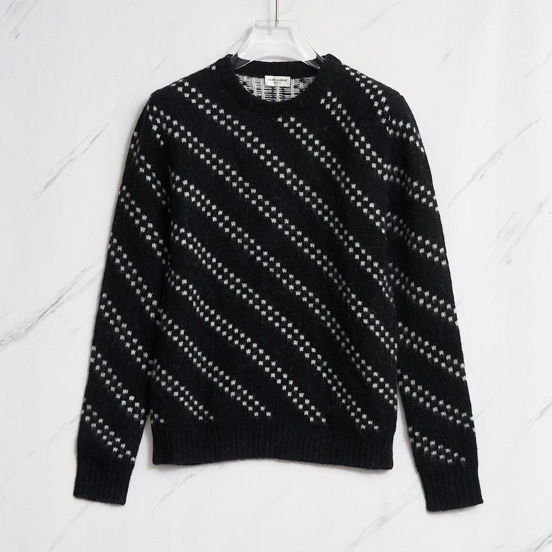 Saint Laurent Paris Saint Laurent Men's Zigzag Knit Sweater Size US M / EU 48-50 / 2 - 1 Thumbnail