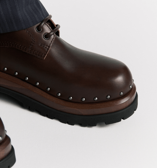 Dior o1w1db10426 3DE396 Cape Town Derby Shoes in Brown/Silver Size US 13 / EU 46 - 7 Thumbnail
