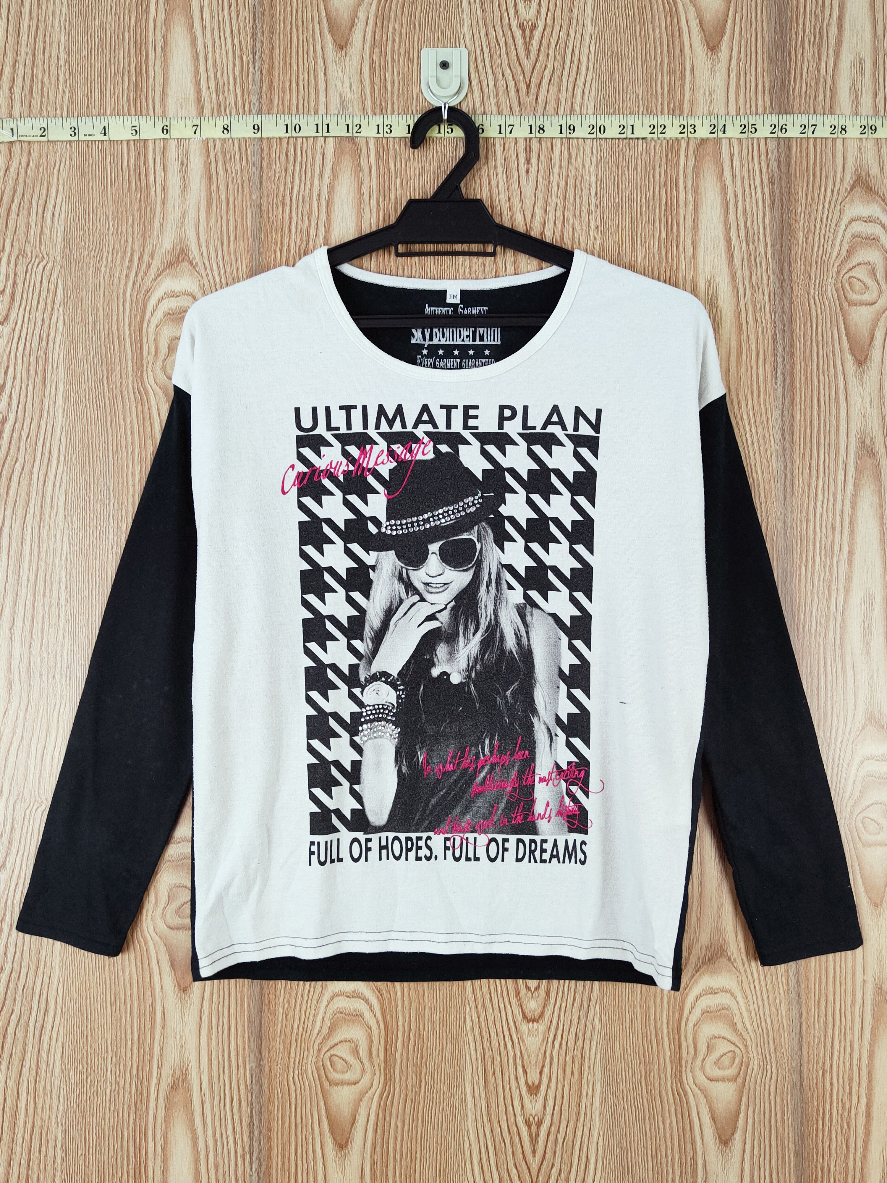 Japanese Brand × Vintage Sky Bomber Mini Black White Long Sleeve T-shirts Size S / US 4 / IT 40 - 1 Thumbnail