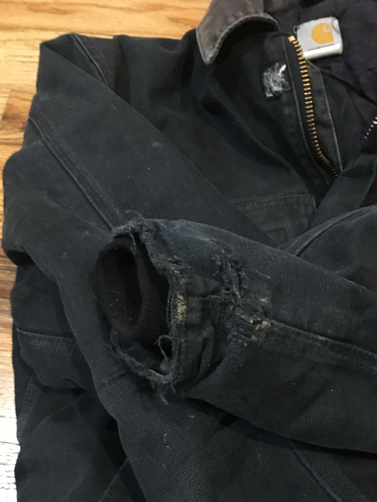 Carhartt × Vintage Black Carhartt Jacket Faded Distressed Y2K Size US L / EU 52-54 / 3 - 10 Thumbnail