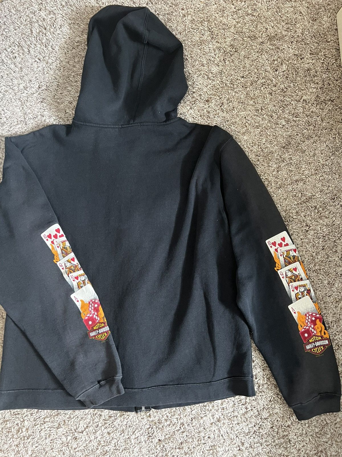 Harley Davidson × Vintage Harley Davidson Queen of Hearts zip up Size US M / EU 48-50 / 2 - 5 Thumbnail