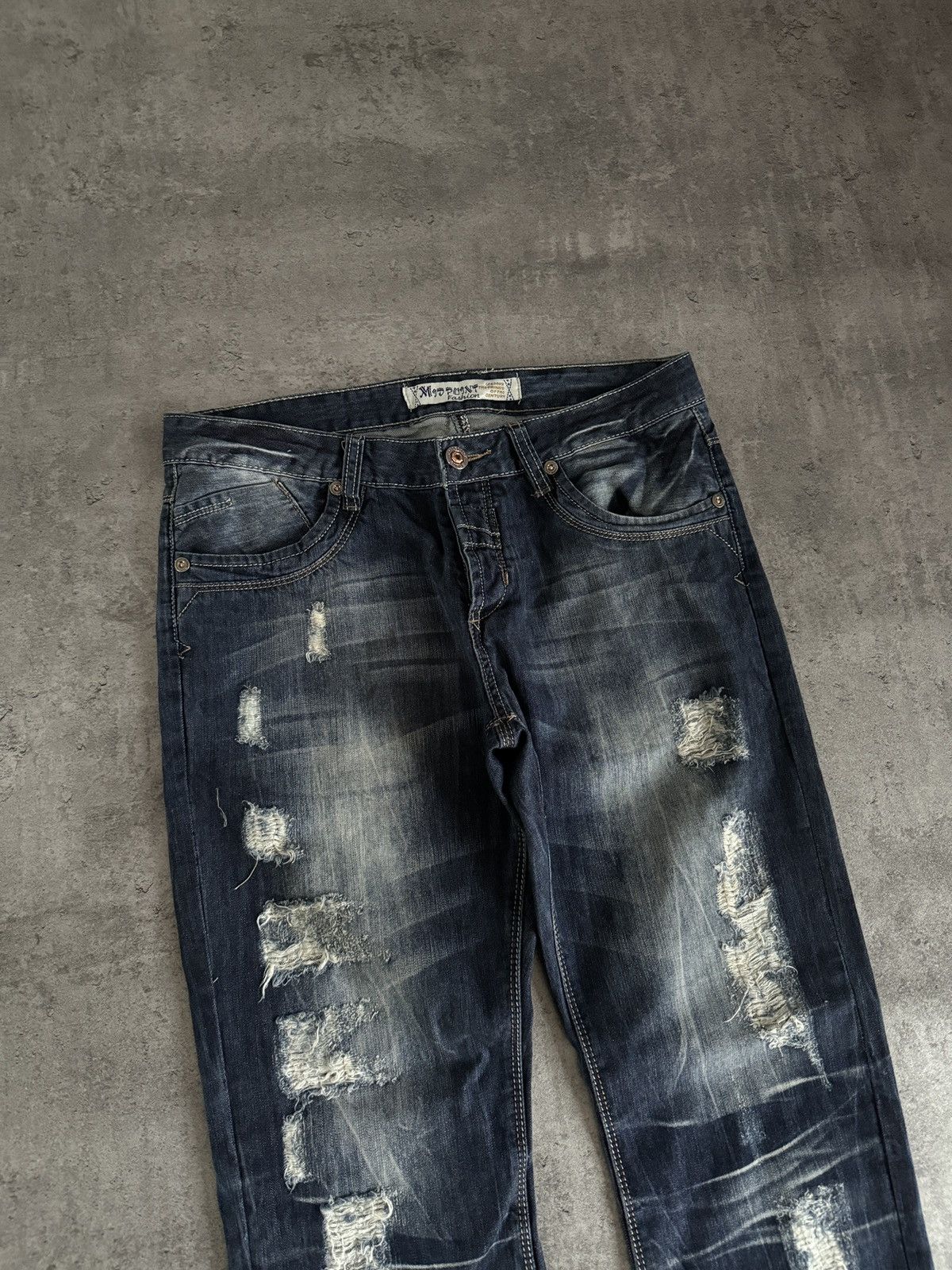 Japanese Brand Vintage Baggy Jeans Denim distressed rap skate y2k Size US 34 / EU 50 - 3 Thumbnail