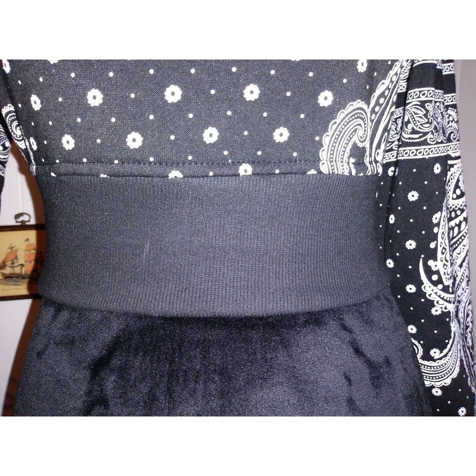 Vintage sweater sweatshirt Pullover Paisley cropped top Sz S/M Size M / US 6-8 / IT 42-44 - 8 Thumbnail