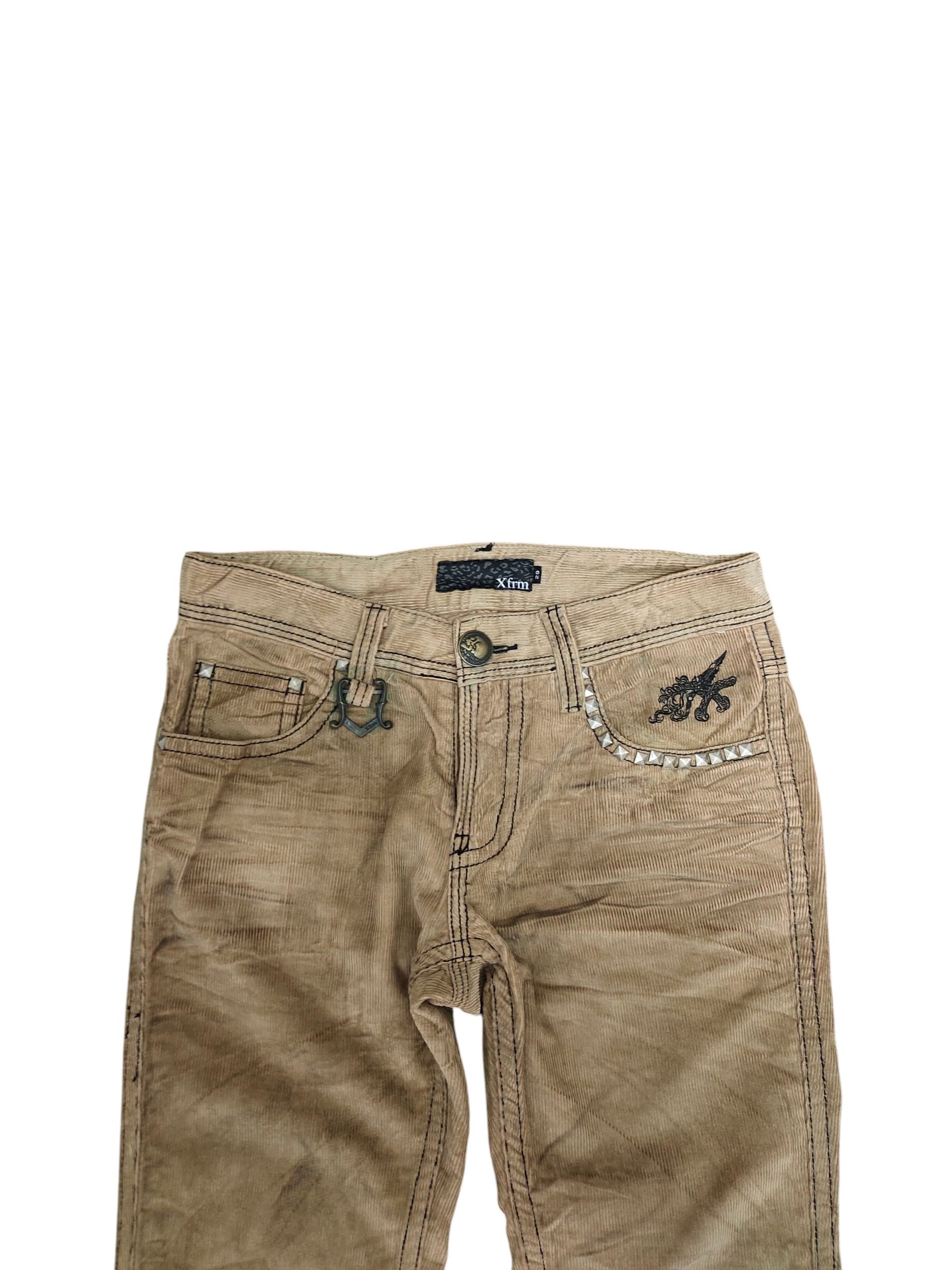 Tornado Mart Japanese Brand Xfrm Studded Corduroy Flare Denim Pants Size US 29 - 8 Thumbnail