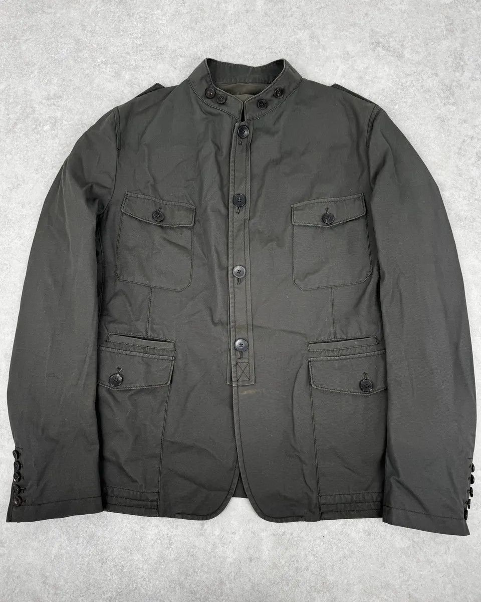 Gucci 2000s Gucci Olive Green Buttoned Military Jacket Size US L / EU 52-54 / 3 - 1 Thumbnail