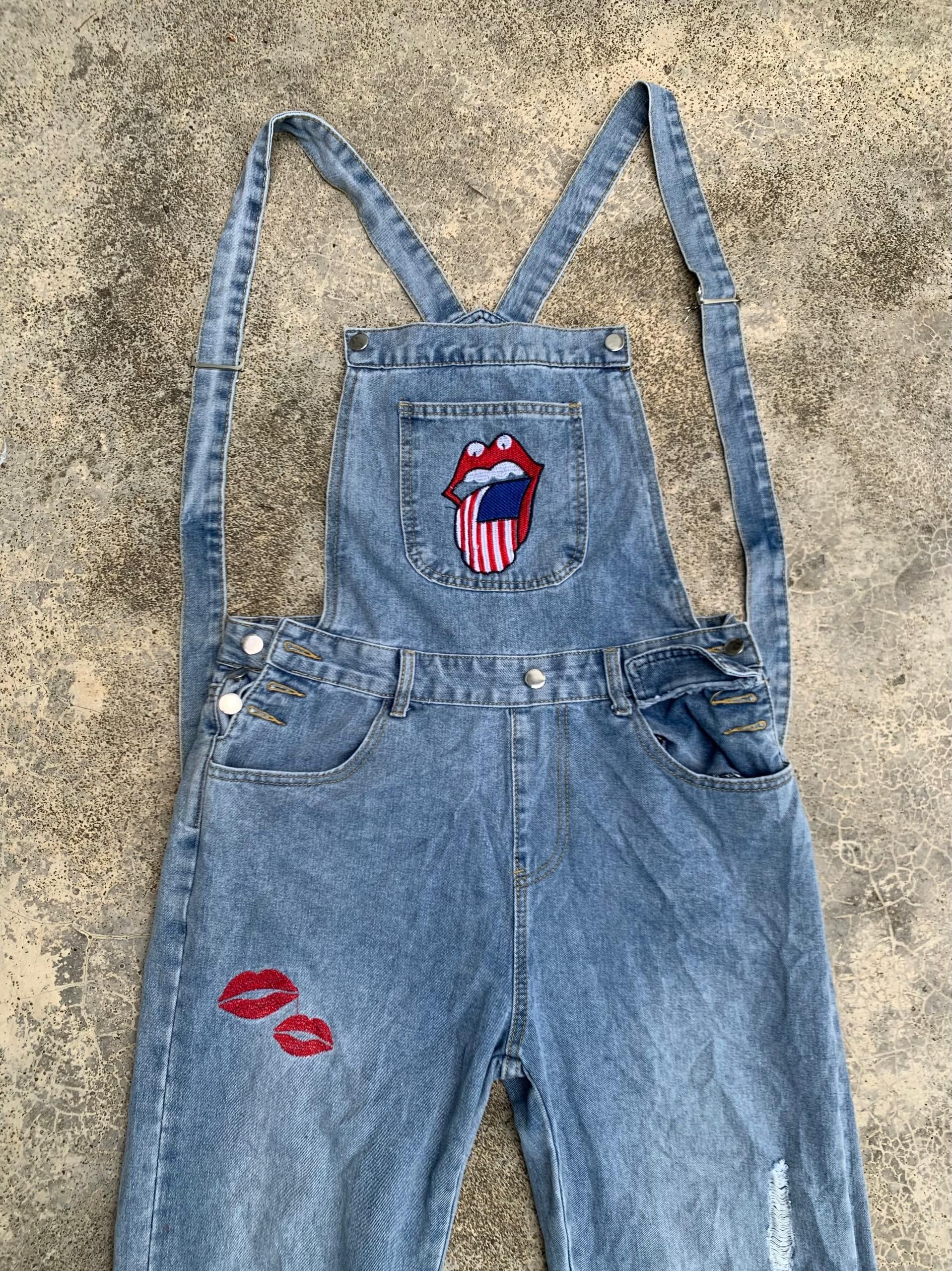 Japanese Brand The Rolling Stones Overalls Jeans Size US 32 / EU 48 - 3 Thumbnail
