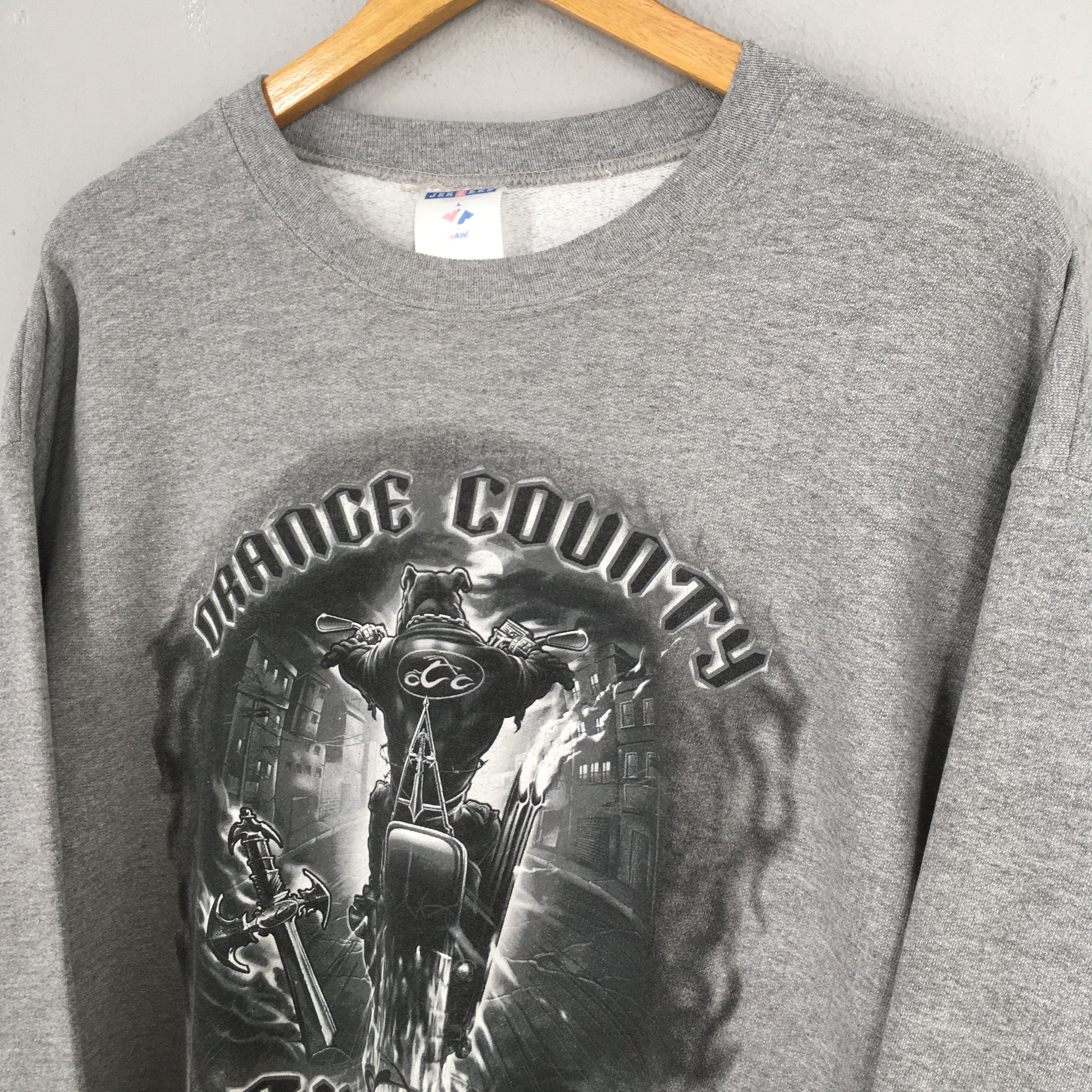 Habitat × Vintage Vintage 90s Orange County Choppers Gray Sweatshirt Large Size US L / EU 52-54 / 3 - 3 Thumbnail