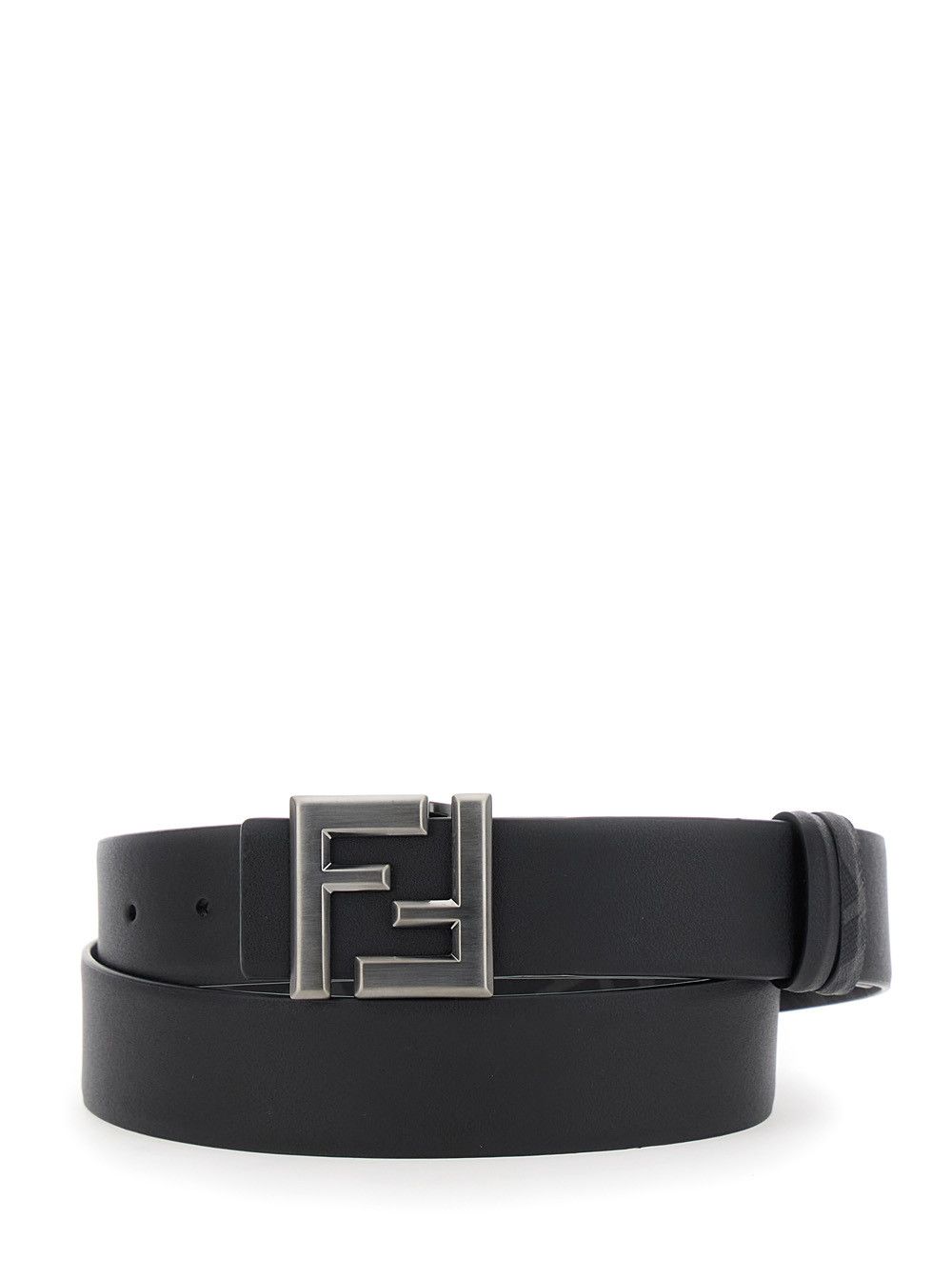 Fendi Black Reversible Belt with FF Buckle in Leather for Men Size ONE SIZE - 1 Thumbnail