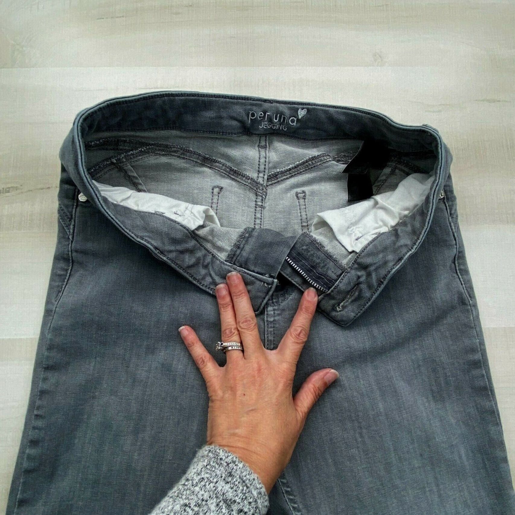 Vintage Per Una Womens Skinny Jeans Jeggings 6 US Gray Denim Stretch Jeggings Denim Jeans Gray 27x27 27 in Gray Mens? Size 28" / US 6 / IT 42 - 3 Thumbnail